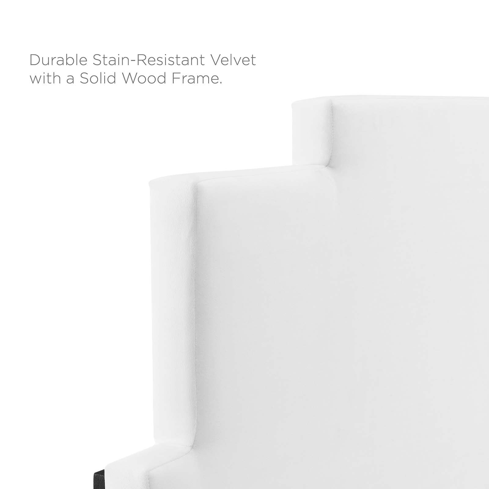 Modway Beds - Lindsey Performance Velvet King Platform Bed White
