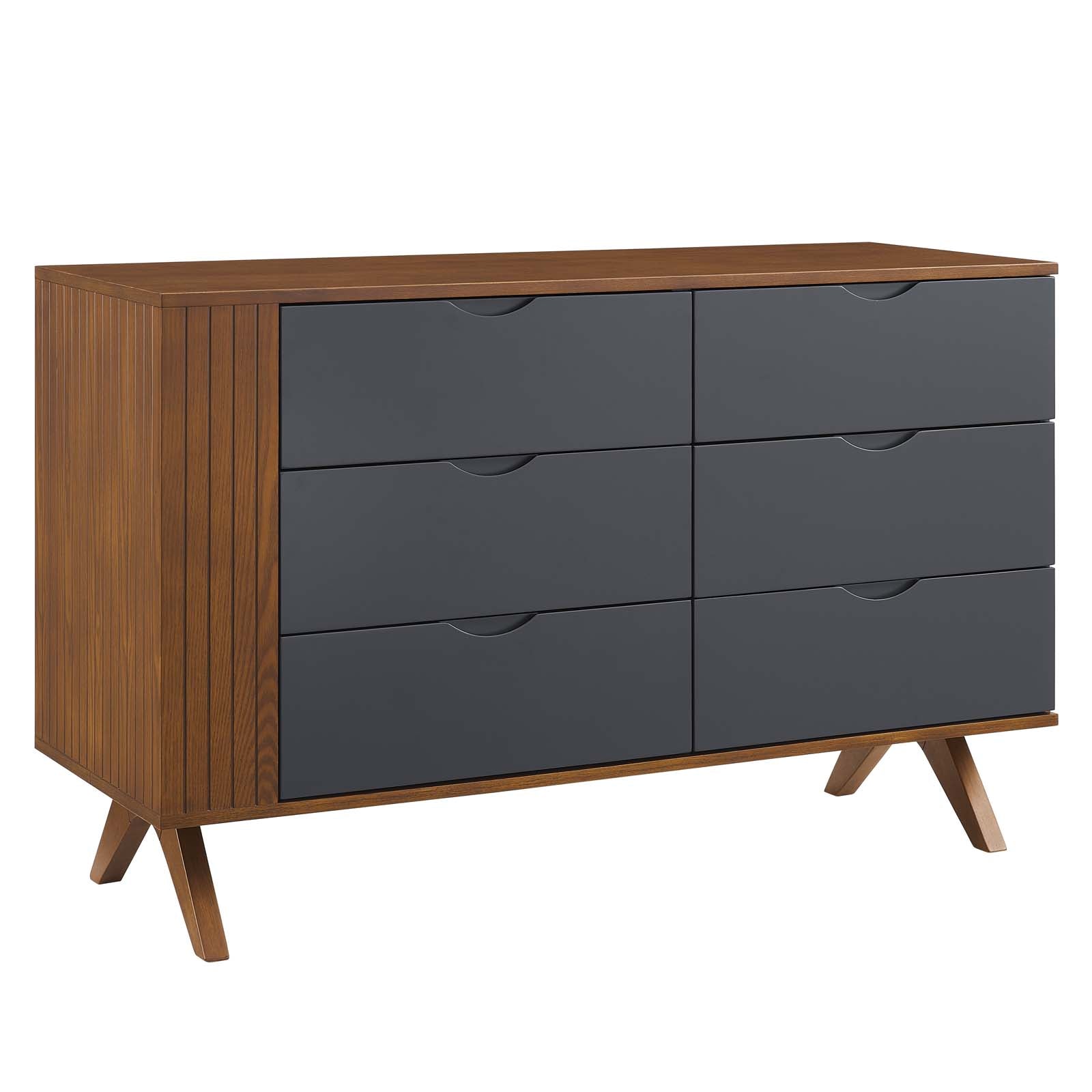 Shop Dylan Dresser and Mirror Walnut Bedroom Sets CasaOne
