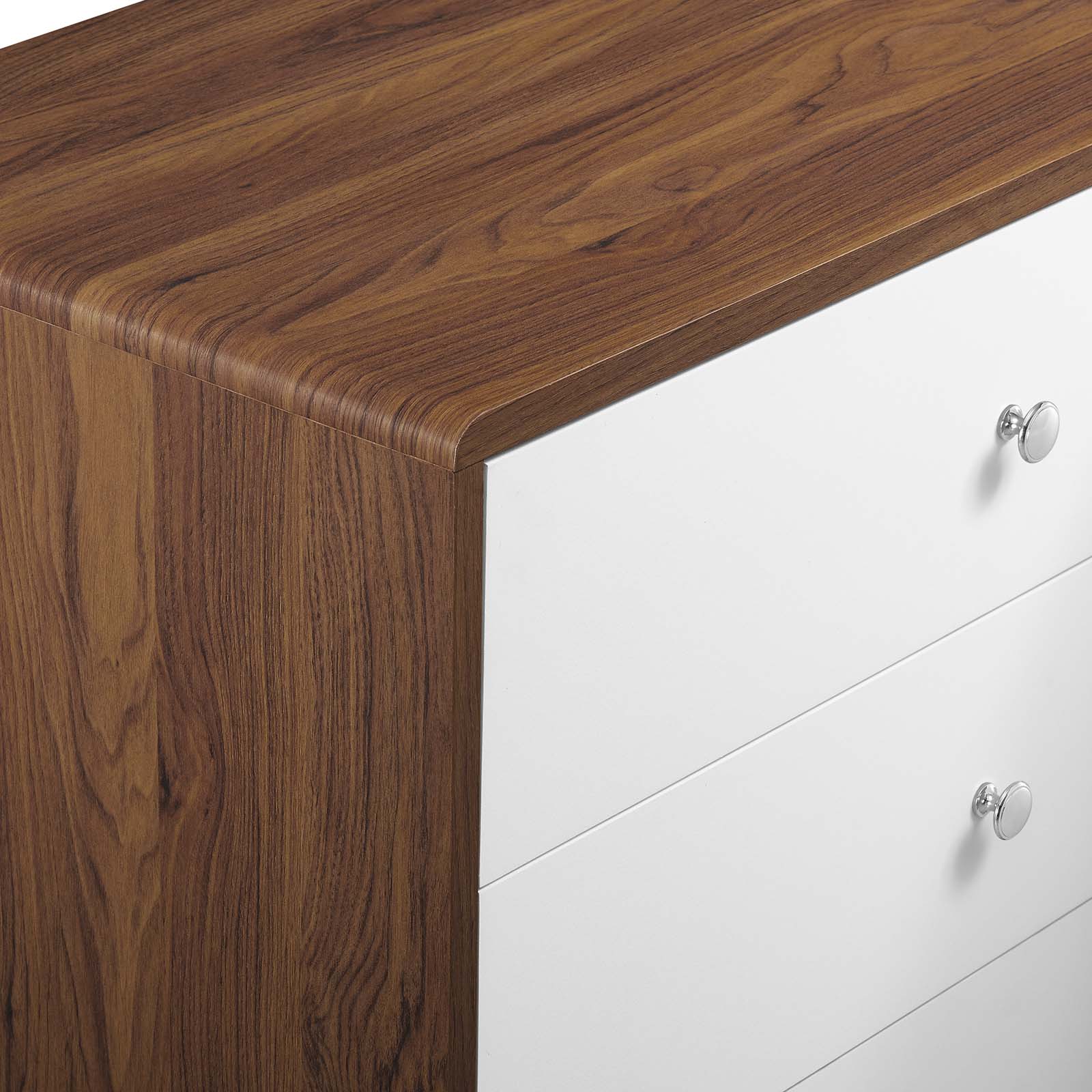 Modway Dressers - Transmit 4-Drawer Chest Walnut White