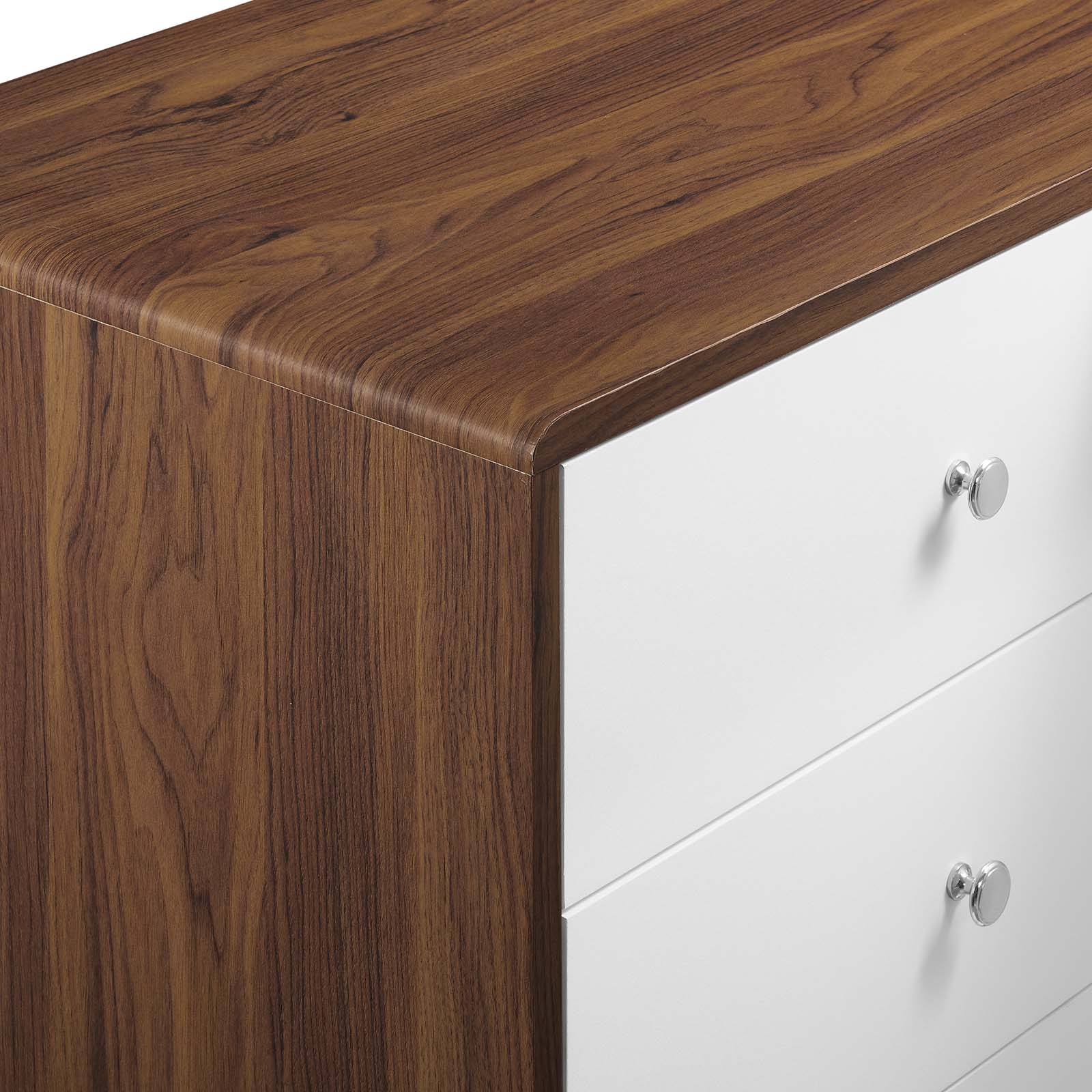 Modway Dressers - Transmit 47" Dresser Walnut White