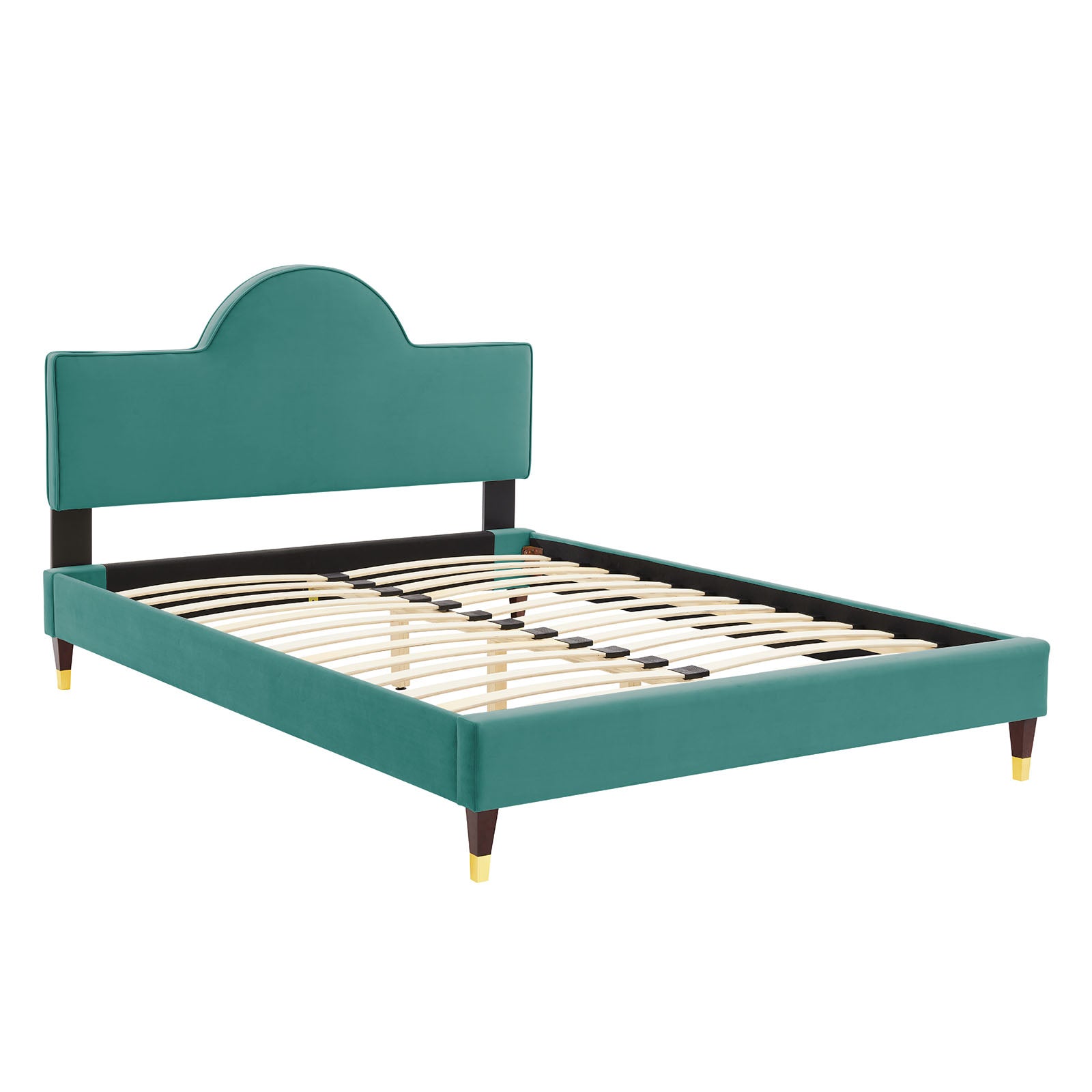 Modway Beds - Aurora Performance Velvet Full Bed Teal