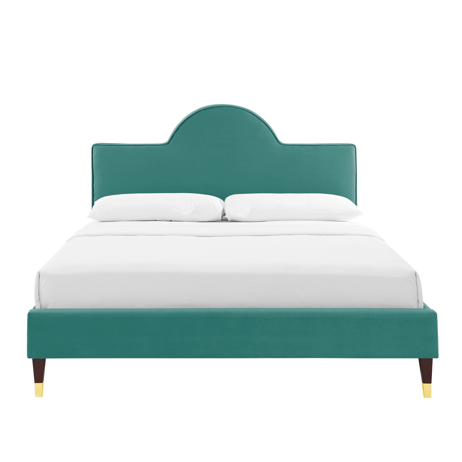 Modway Beds - Aurora Performance Velvet Full Bed Teal