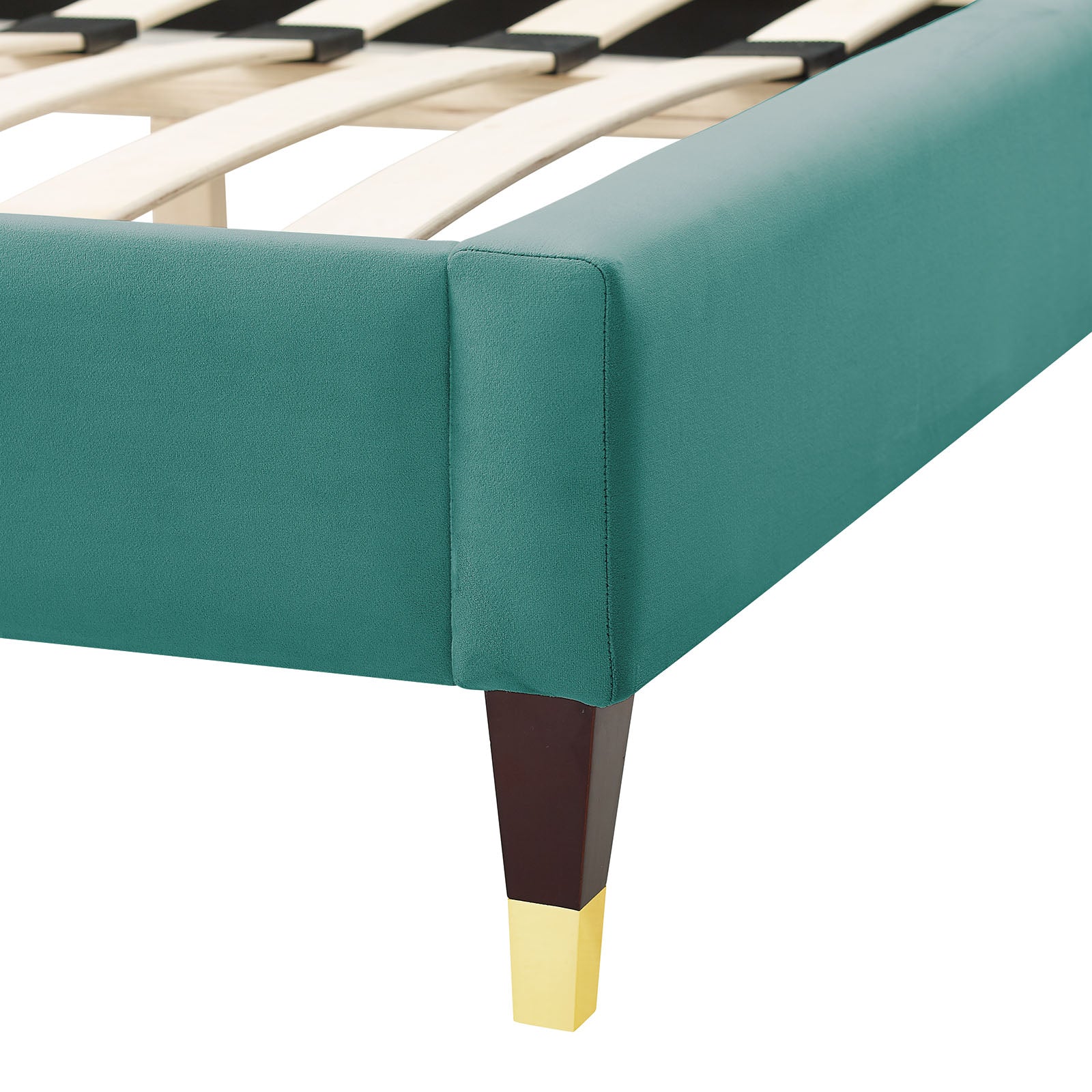 Modway Beds - Aurora Performance Velvet Full Bed Teal