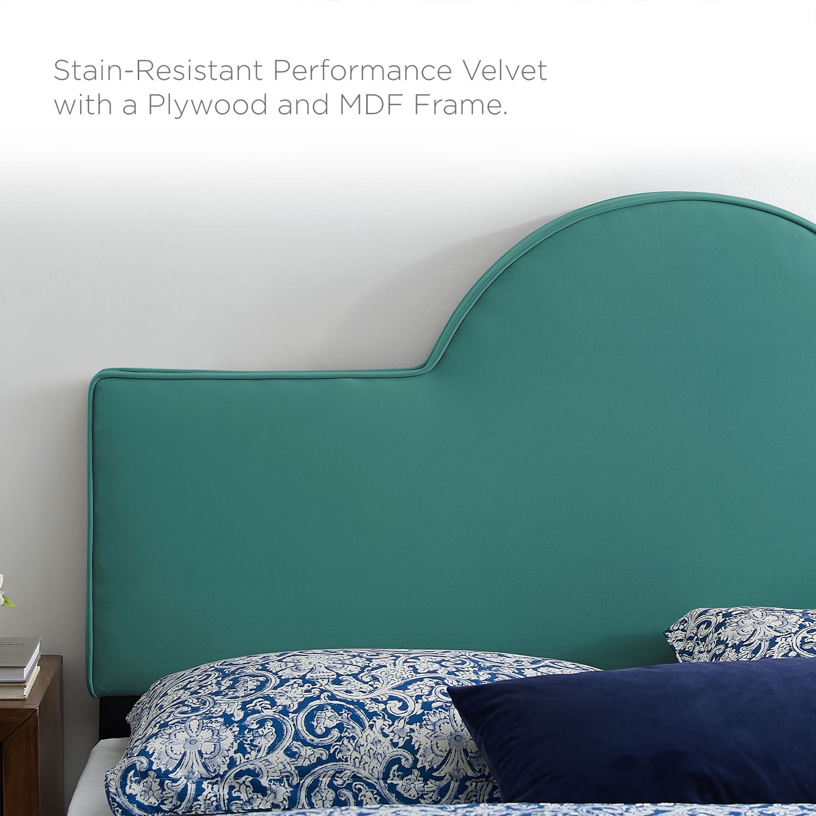 Modway Beds - Aurora Performance Velvet Full Bed Teal