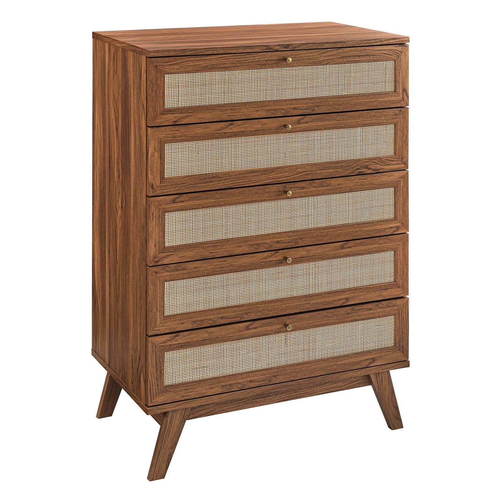 Modway Chest of Drawers - Soma-5-Drawer-Chest-Walnut