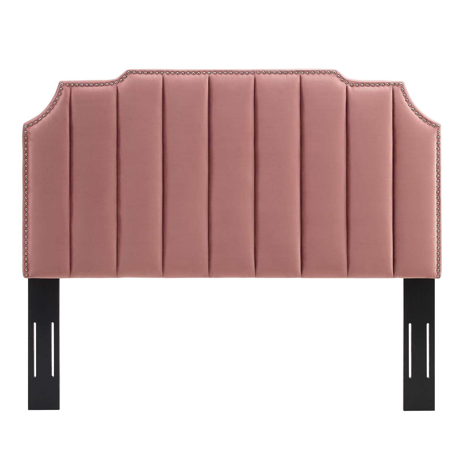 Modway Beds - Colette King Performance Velvet Platform Bed Dusty Rose MOD-7075-DUS