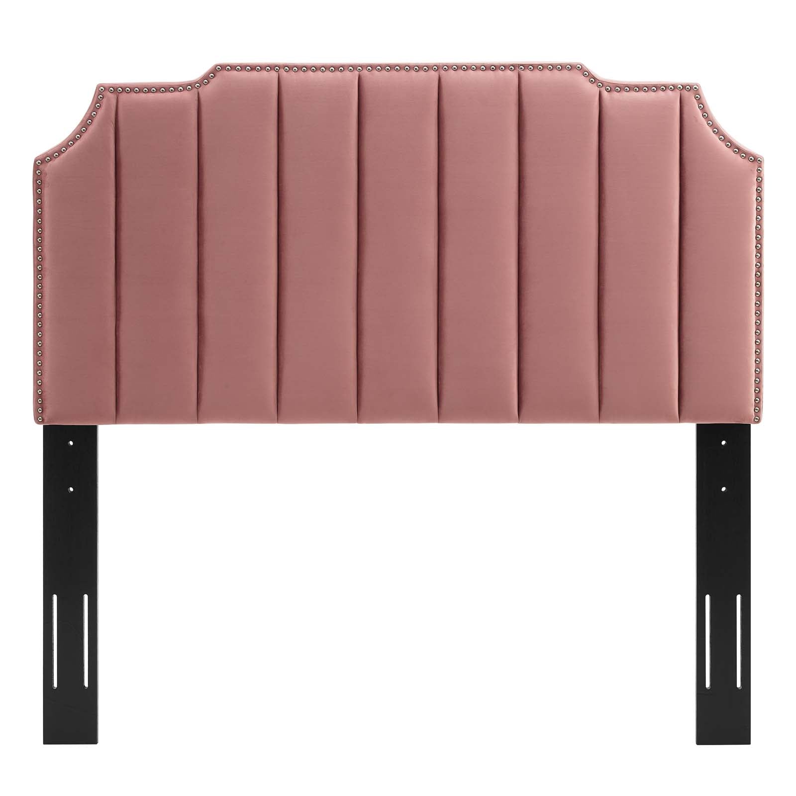 Modway Beds - Colette King Performance Velvet Platform Bed Dusty Rose MOD-7075-DUS