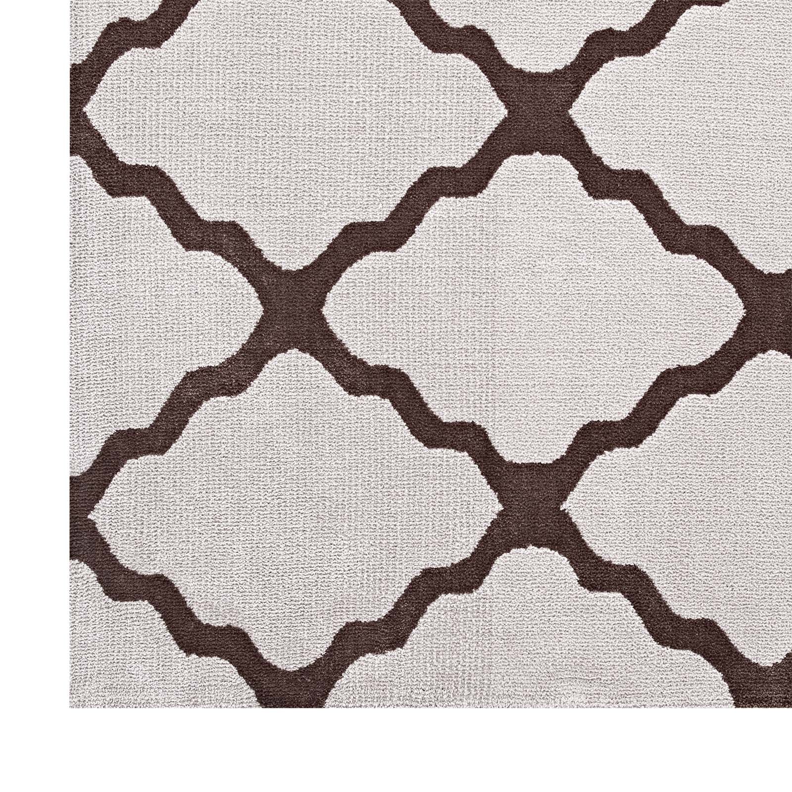 Modway Indoor Rugs - Marja Trellis 8' x 10' Area Rug Brown & Gray