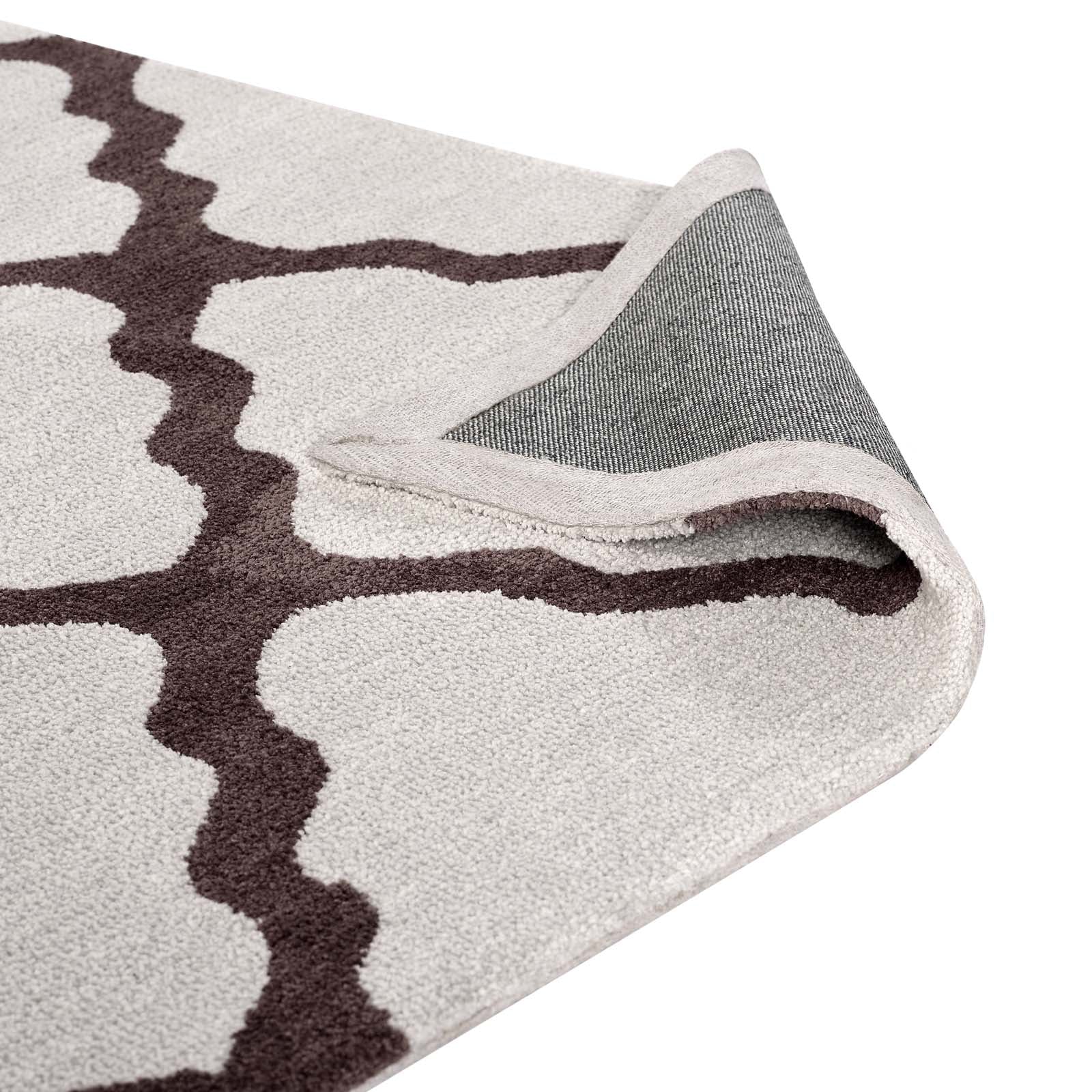 Modway Indoor Rugs - Marja Trellis 8' x 10' Area Rug Brown & Gray