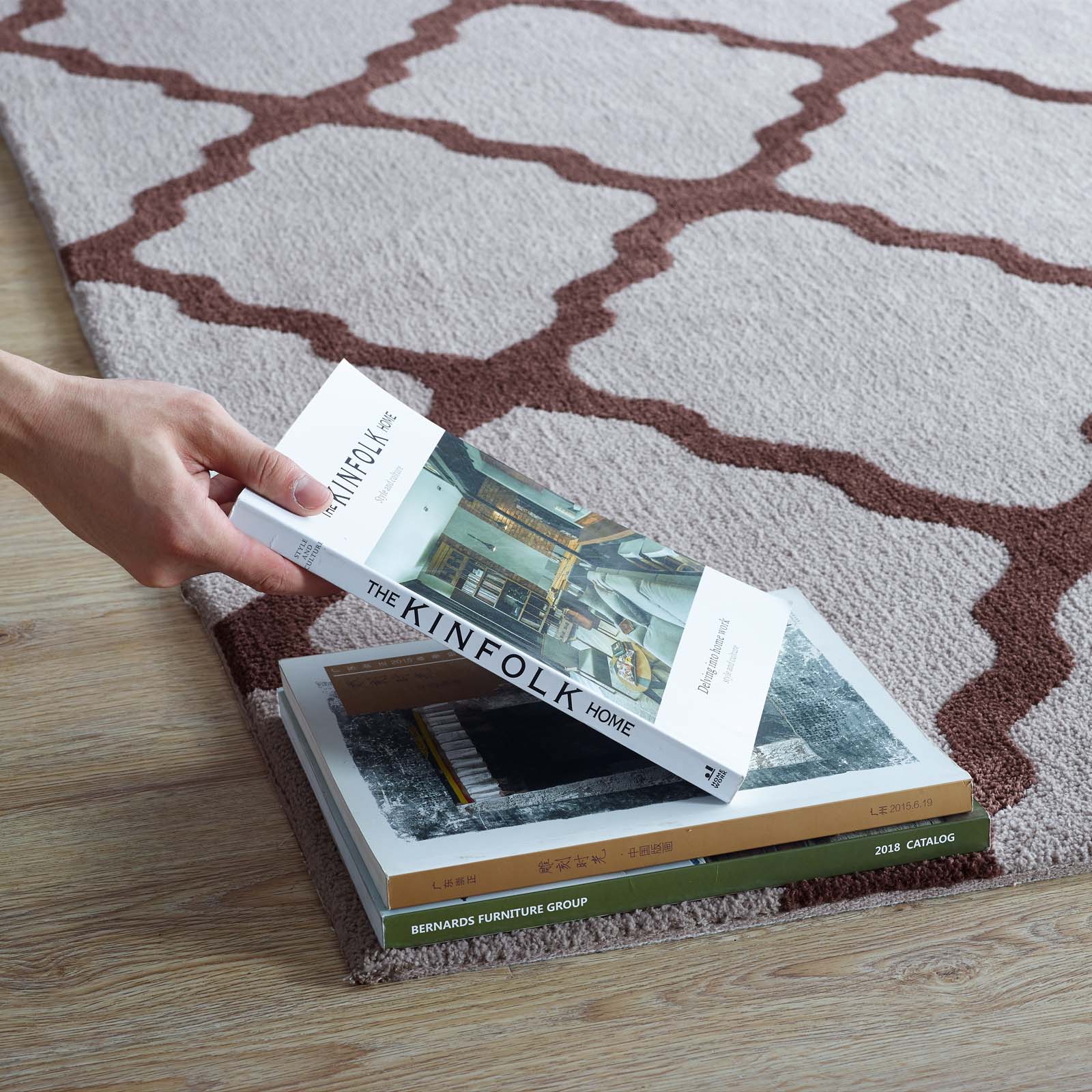 Modway Indoor Rugs - Marja Trellis 8' x 10' Area Rug Brown & Gray