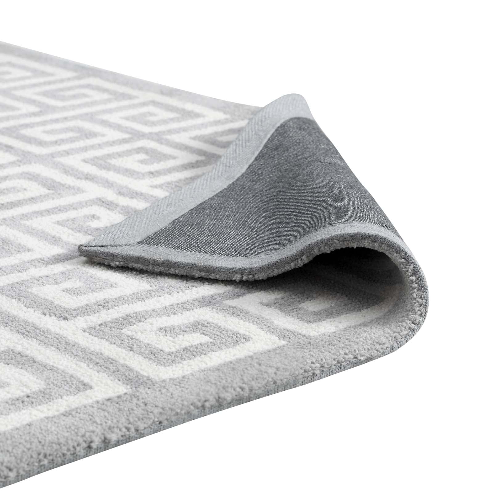 Modway Indoor Rugs - Freydis 8' x 10' Area Rug White & Light Gray