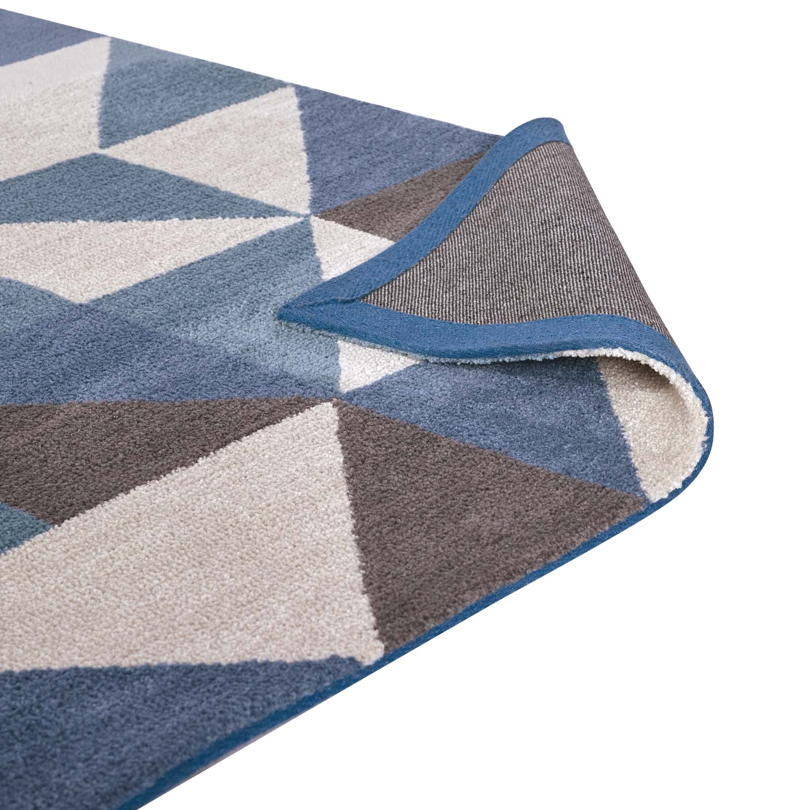 Modway Indoor Rugs - Kahula Geometric Triangle Mosaic 5' X 8' Area Rug Blue, White and Gray