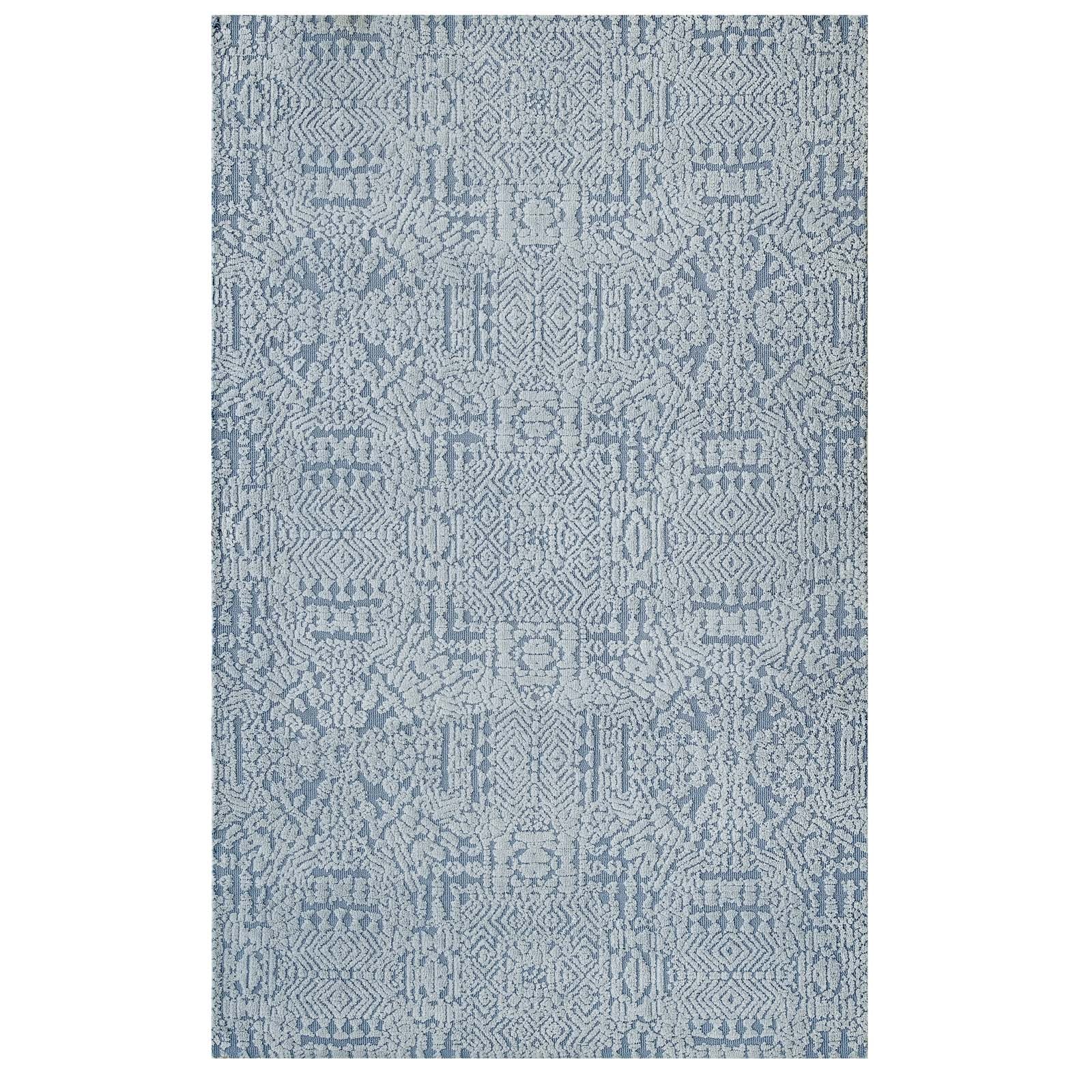 Modway Indoor Rugs - Javiera Contemporary Moroccan 8' x 10' Area Rug Ivory & Light Blue