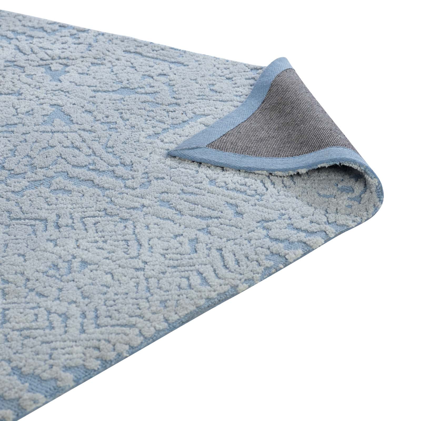 Modway Indoor Rugs - Javiera Contemporary Moroccan 8' x 10' Area Rug Ivory & Light Blue