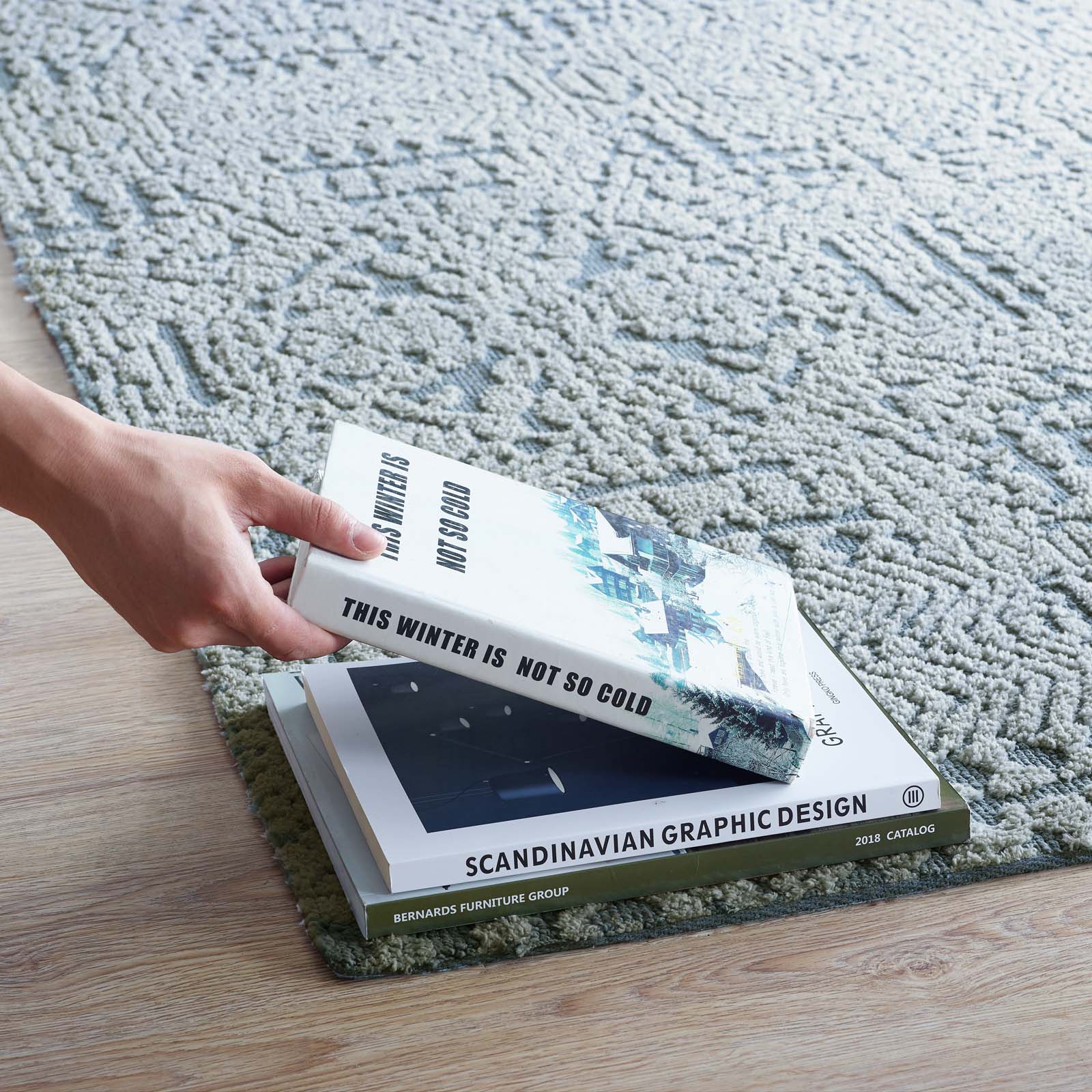 Modway Indoor Rugs - Javiera Contemporary Moroccan 8' x 10' Area Rug Ivory & Light Blue