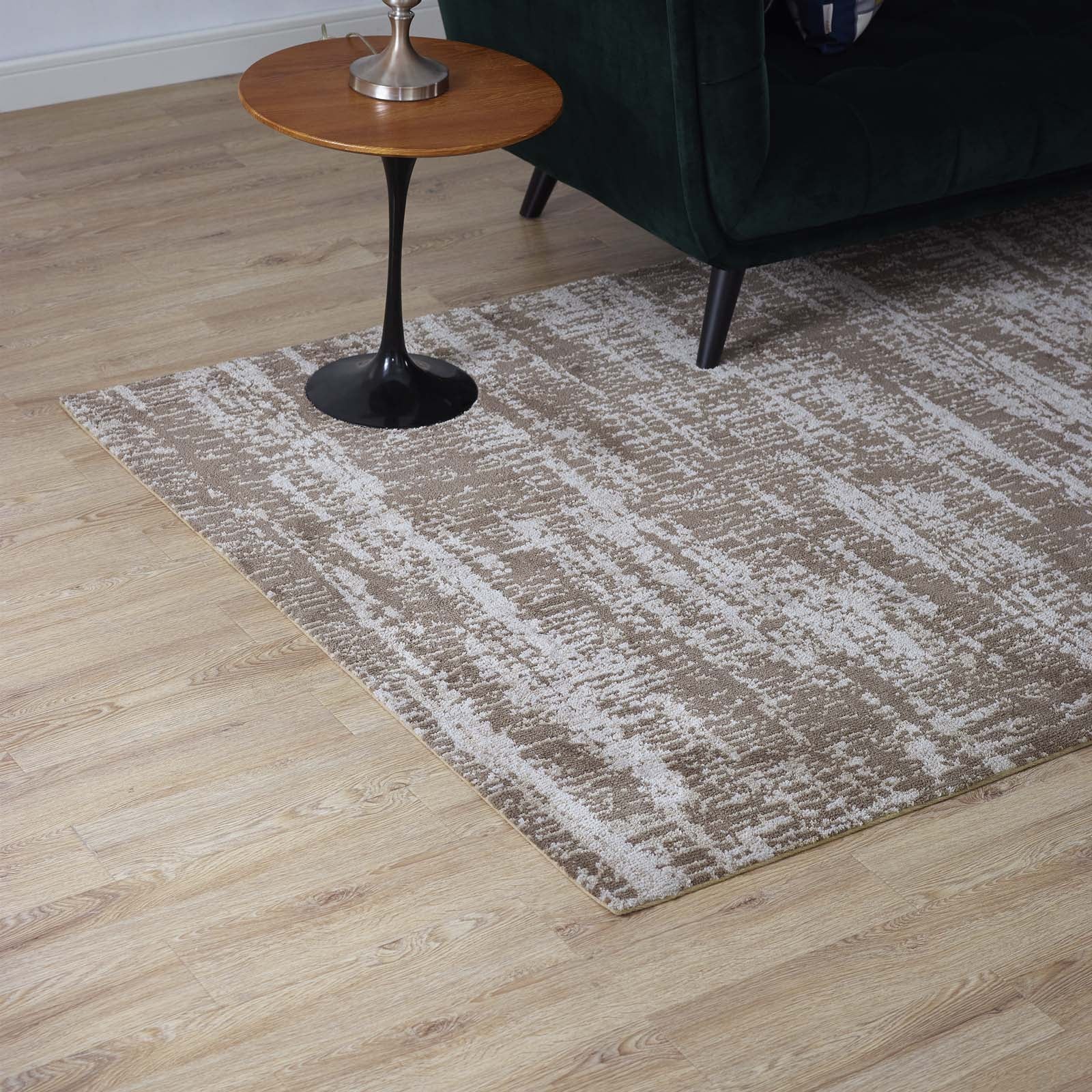 Modway Indoor Rugs - Darja Distressed Rustic Modern 8x10 Area Rug Light & Dark Tan