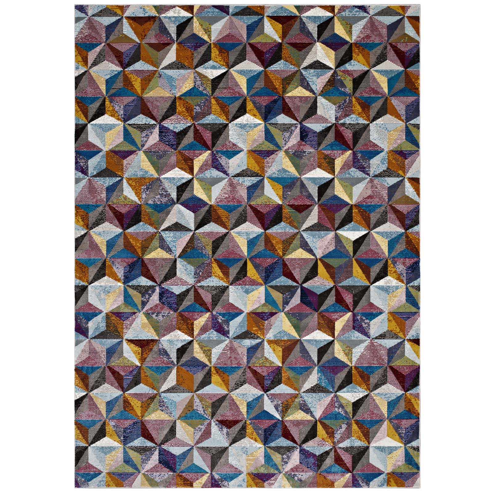 Modway Indoor Rugs - Arisa Geometric Hexagon Mosaic 5x8 Area Rug Multicolored