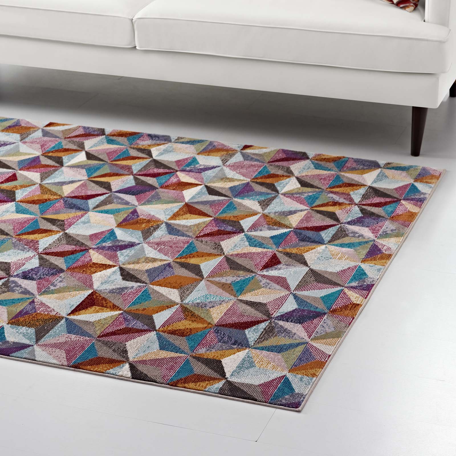 Modway Indoor Rugs - Arisa Geometric Hexagon Mosaic 5x8 Area Rug Multicolored