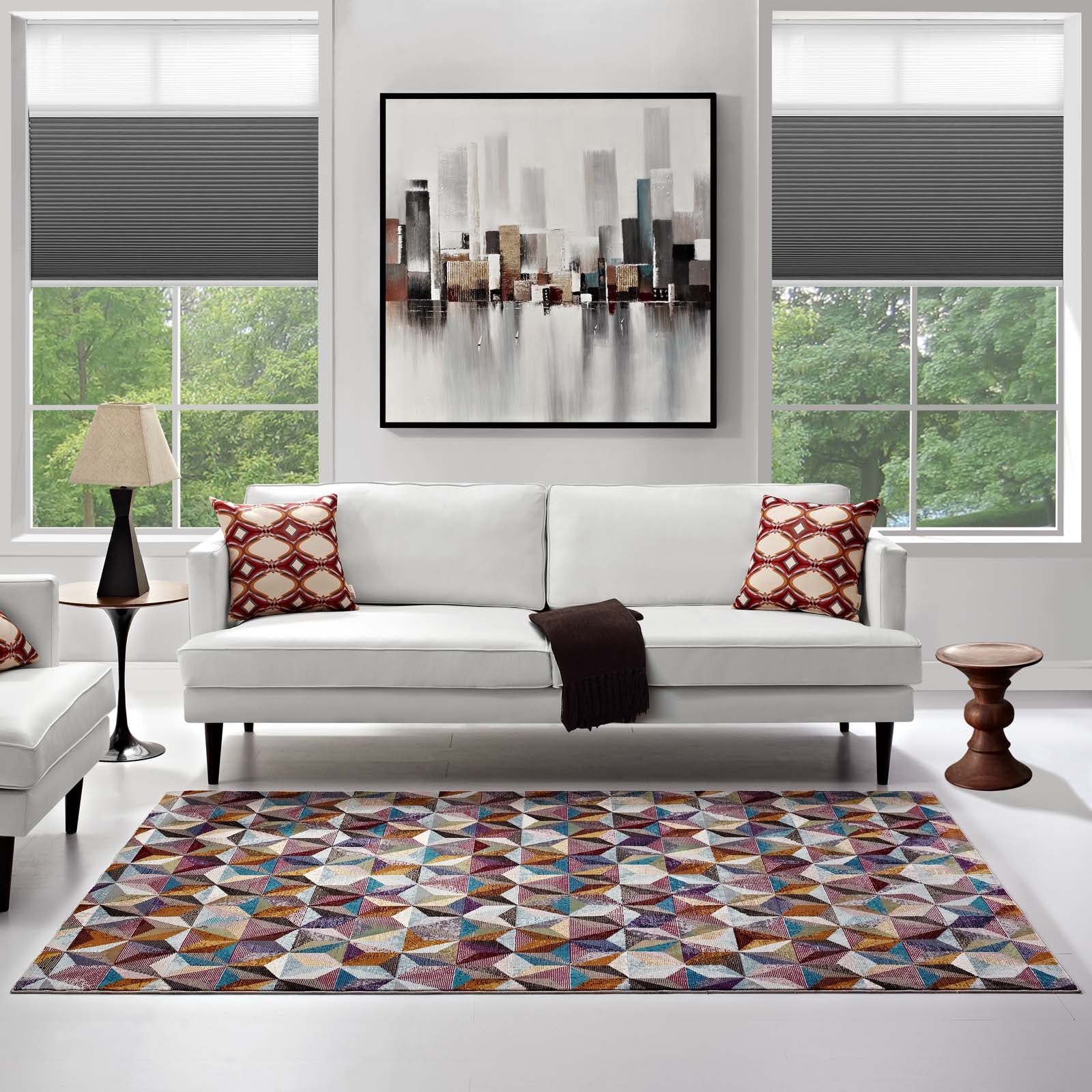 Modway Indoor Rugs - Arisa Geometric Hexagon Mosaic 5x8 Area Rug Multicolored