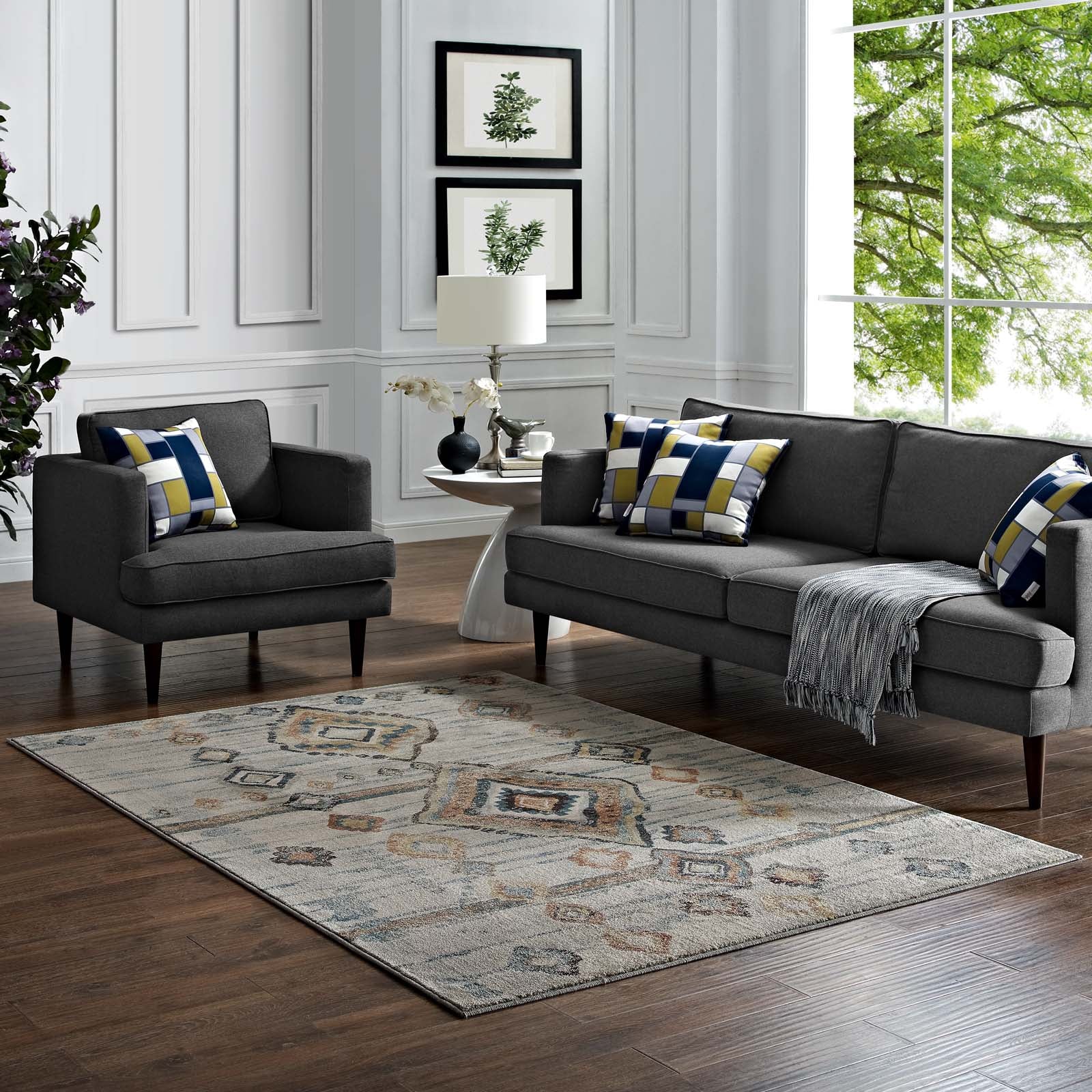 Modway Indoor Rugs - Jenica 8' x 10' Area Rug Multicolored