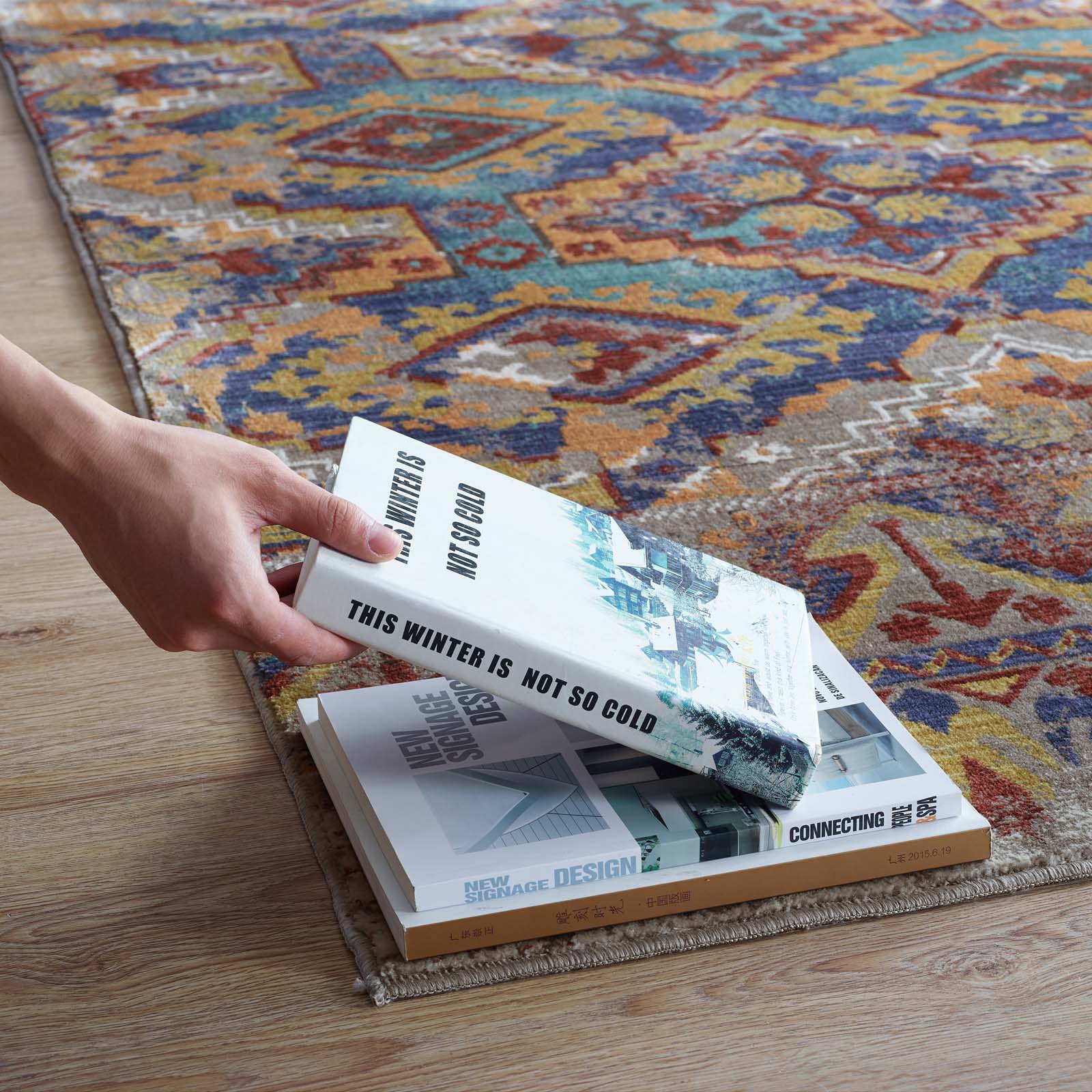 Modway Indoor Rugs - Centehua Distressed Southwestern Aztec 5x8 Area Rug Multicolored