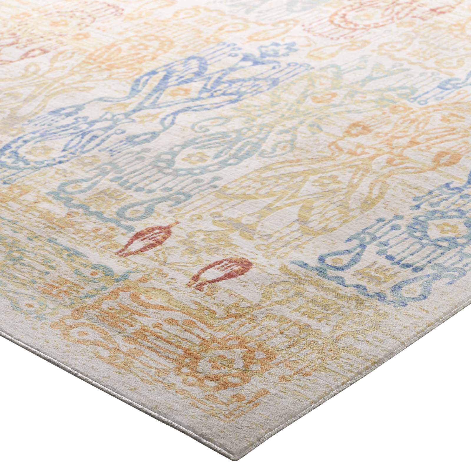 Modway Indoor Rugs - Solimar Distressed Southwestern Aztec 4x6 Area Rug Multicolored