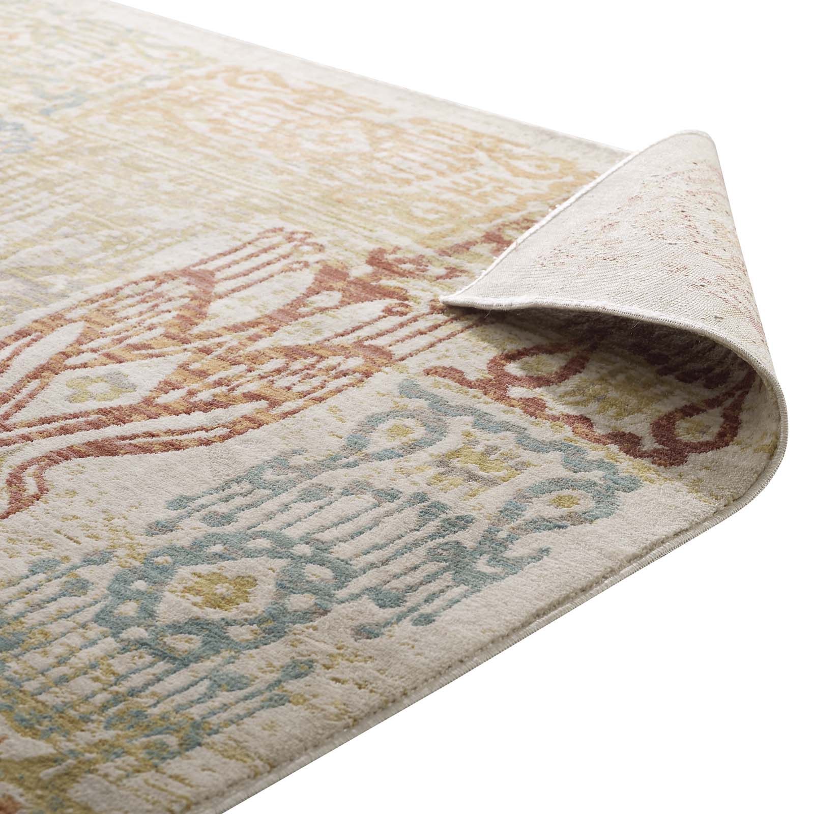 Modway Indoor Rugs - Solimar Distressed Southwestern Aztec 4x6 Area Rug Multicolored