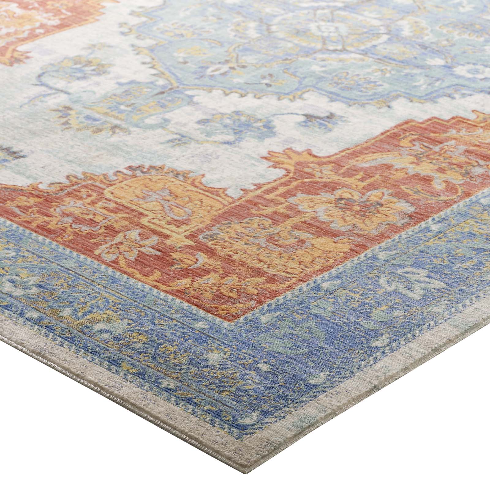 Modway Indoor Rugs - Citlali Distressed Southwestern Aztec 4x6 Area Rug Multicolored