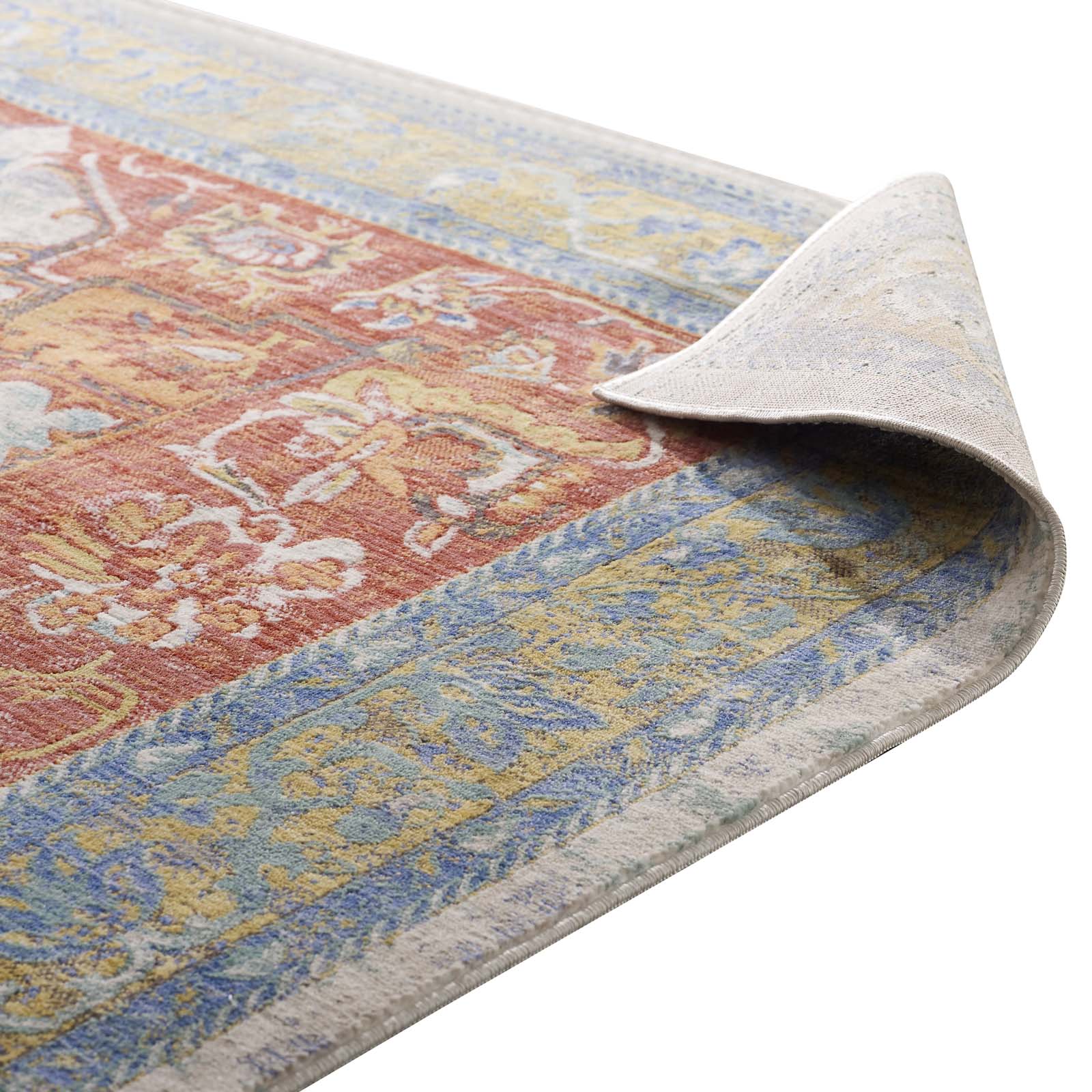 Modway Indoor Rugs - Citlali Distressed Southwestern Aztec 4x6 Area Rug Multicolored