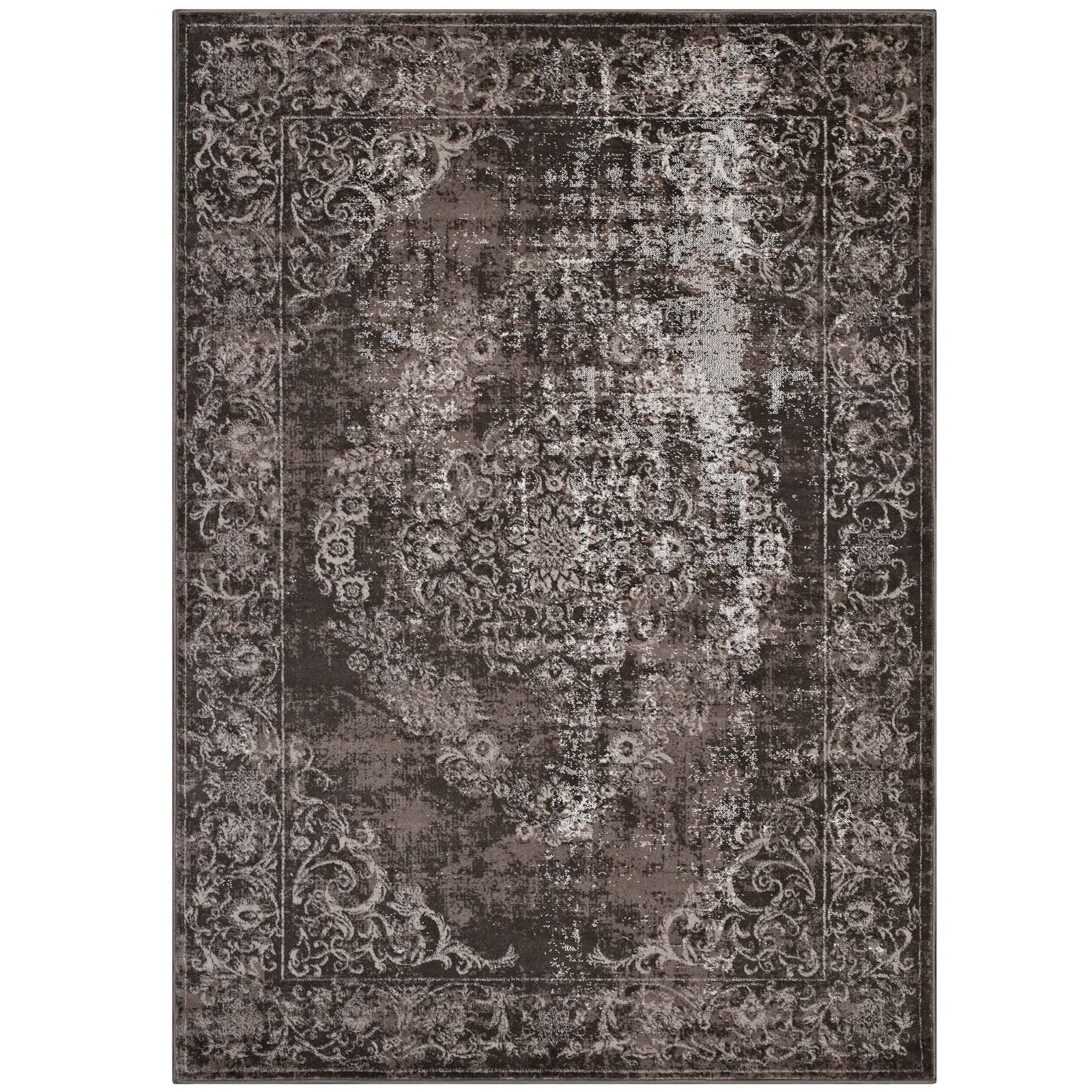 Modway Indoor Rugs - Gamela 5' x 8' Area Rug Antique Light & Dark Brown