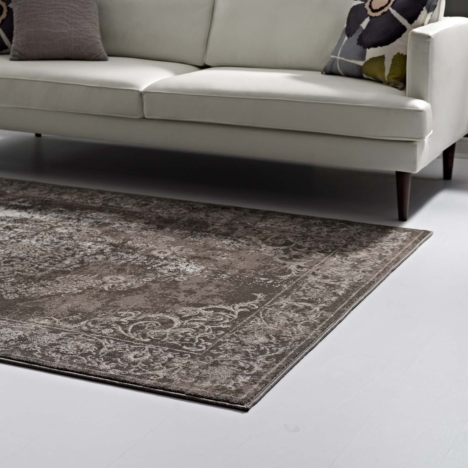 Modway Indoor Rugs - Gamela 5' x 8' Area Rug Antique Light & Dark Brown