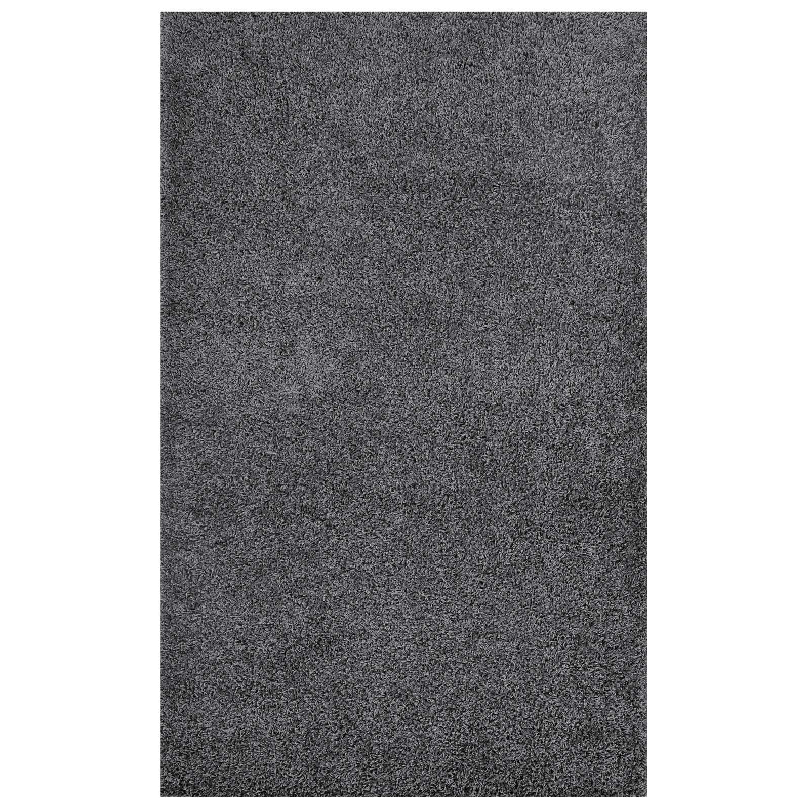 Modway Indoor Rugs - Enyssa Solid Shag Area Rug 5' x 8' Dark Gray