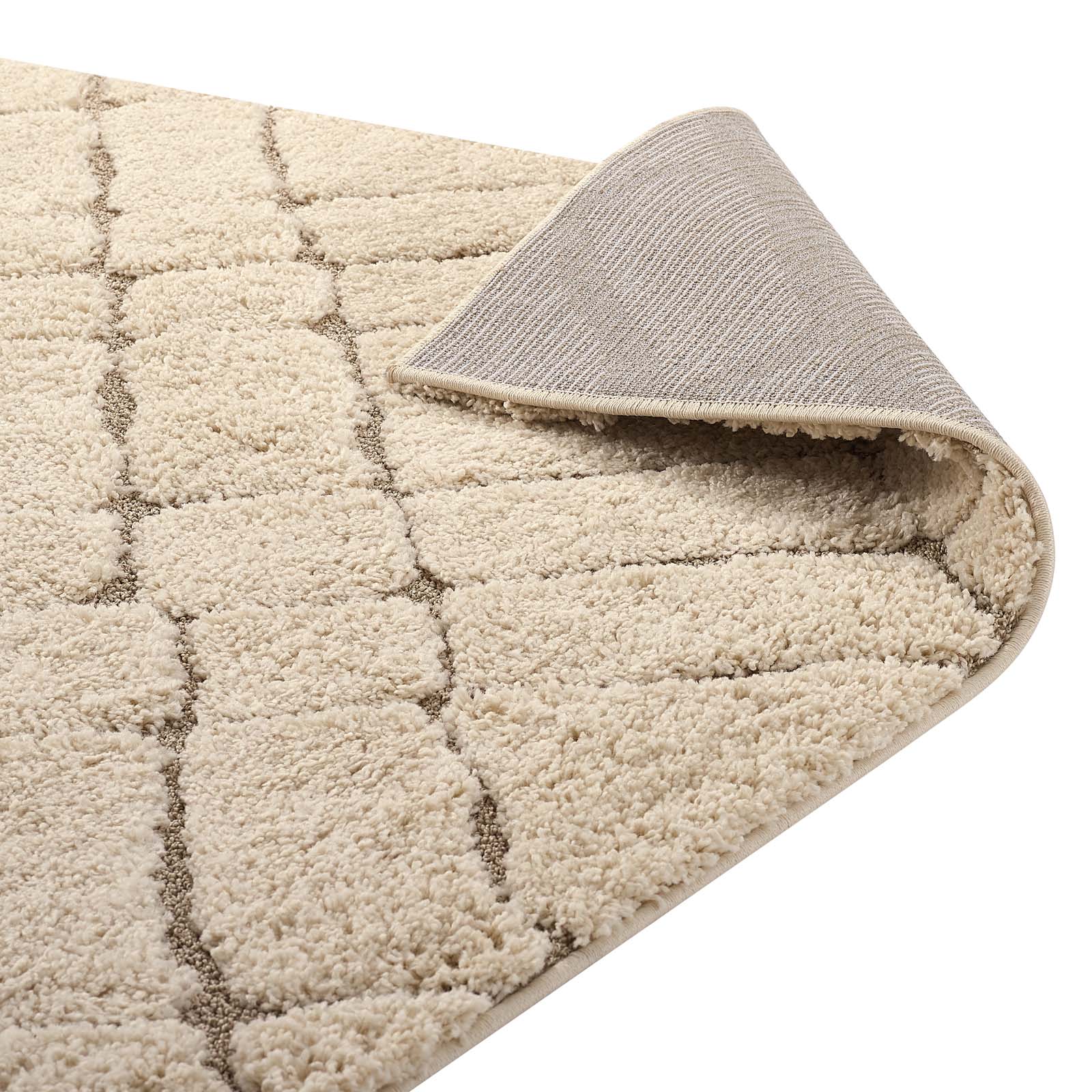 Modway Indoor Rugs - Jubilant Verona Abstract Geometric 8' X 10' Area Rug Creame & Beige