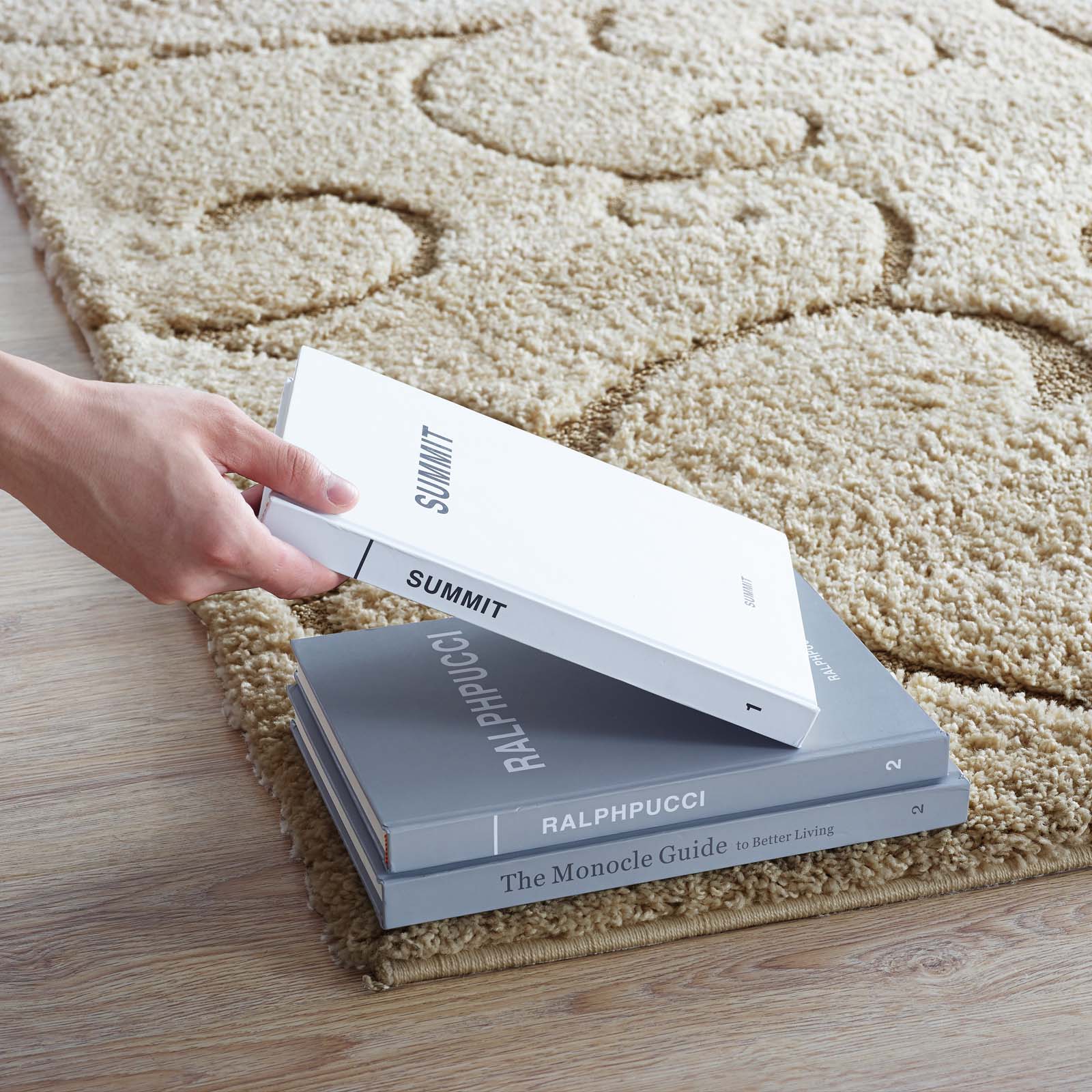 Modway Indoor Rugs - Jubilant Vine 5' x 8' Shag Area Rug Cream & Beige