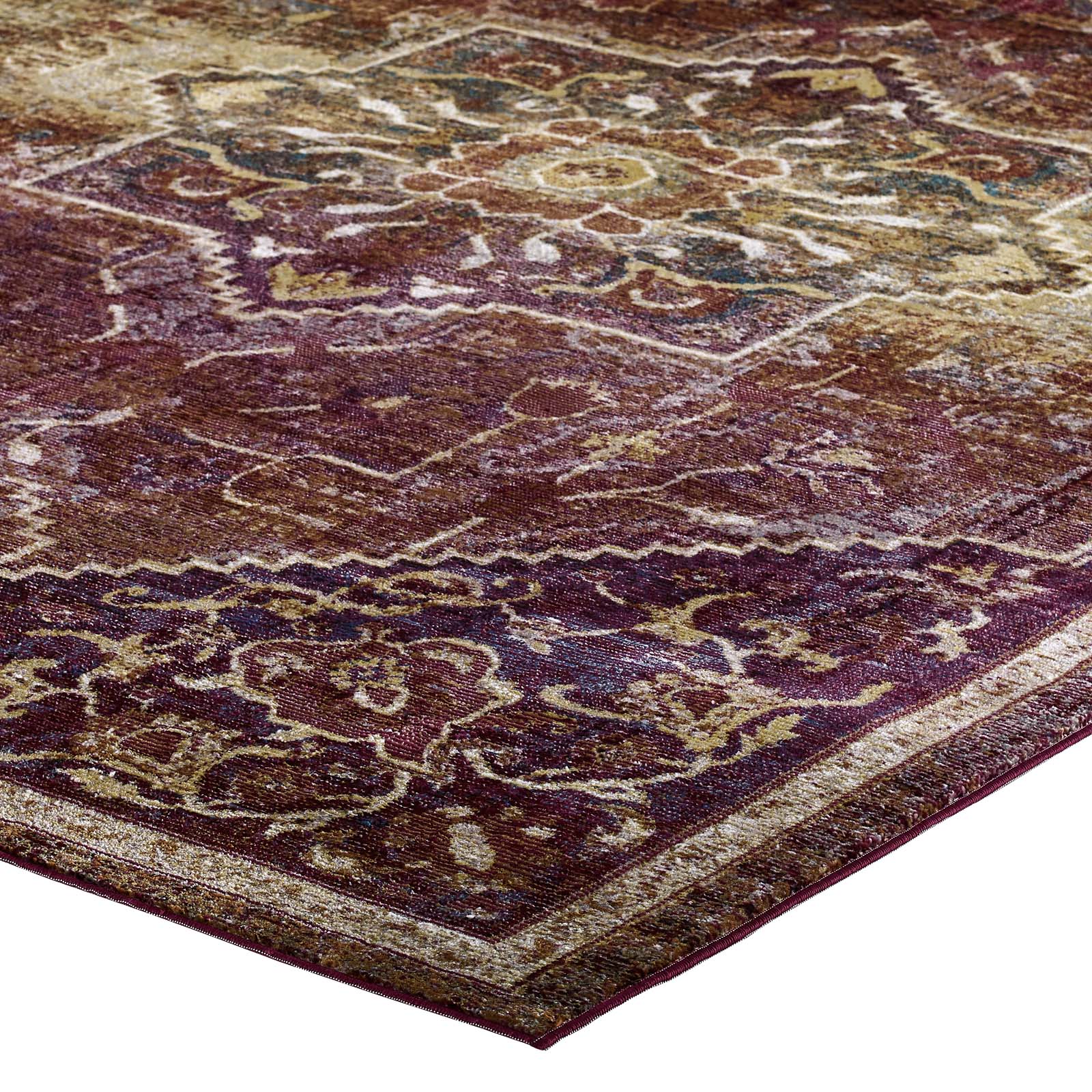 Modway Indoor Rugs - Success Kaede Transitional Persian Medallion 4x6 Area Rug Multicolored
