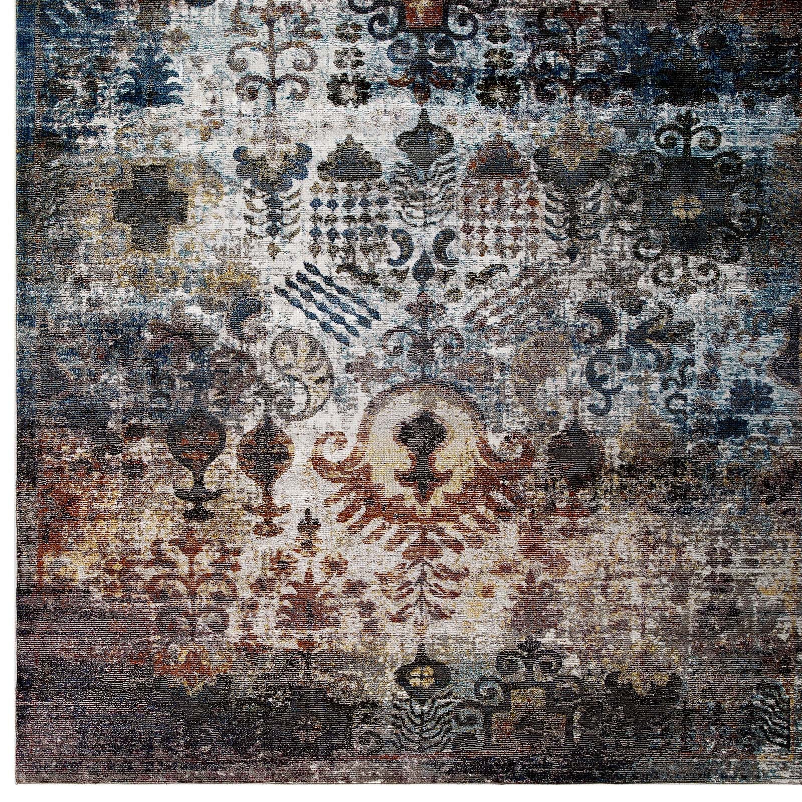Modway Indoor Rugs - Success Tahira Transitional Moroccan Trellis 5x8 Area Rug Multicolored