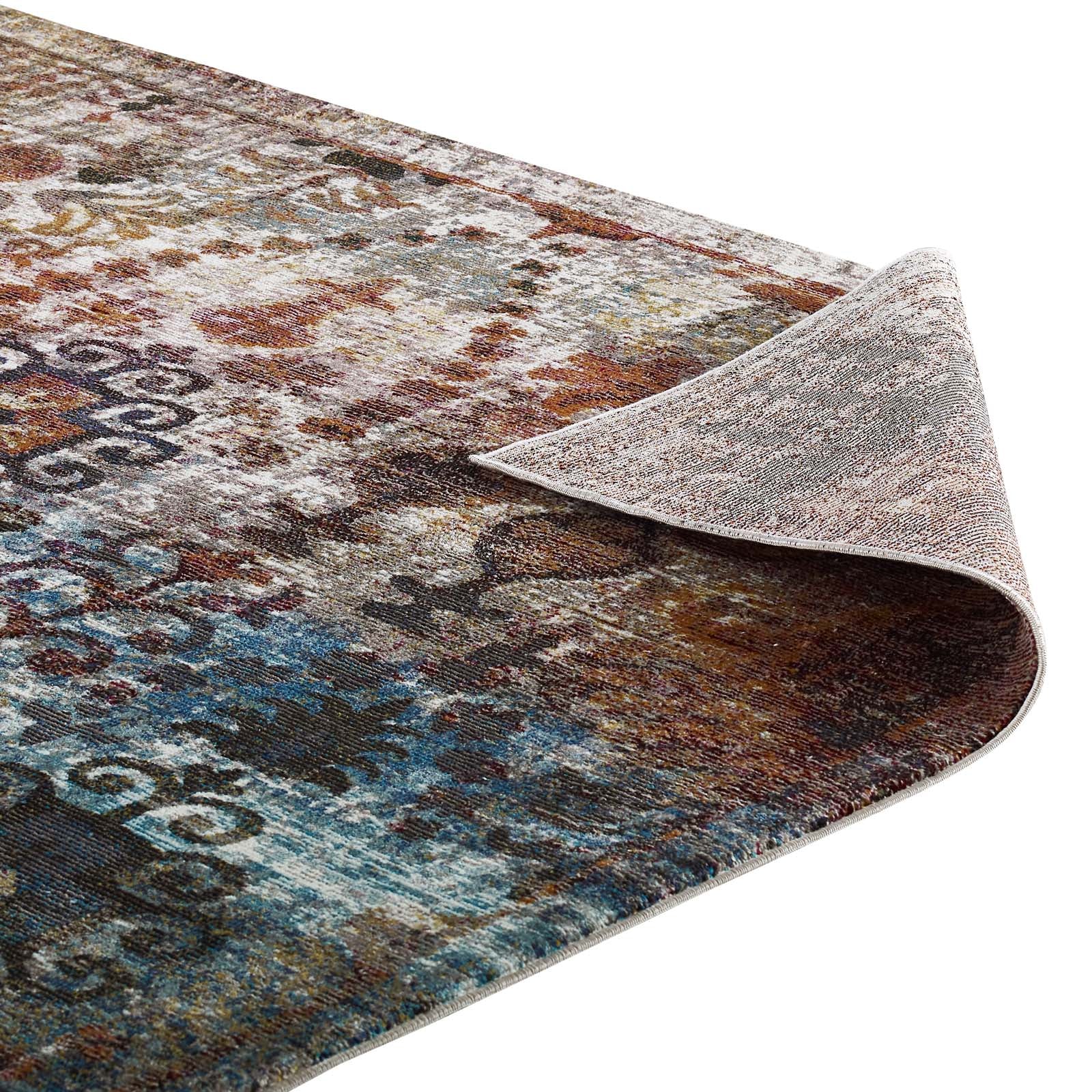 Modway Indoor Rugs - Success Tahira Transitional Moroccan Trellis 5x8 Area Rug Multicolored