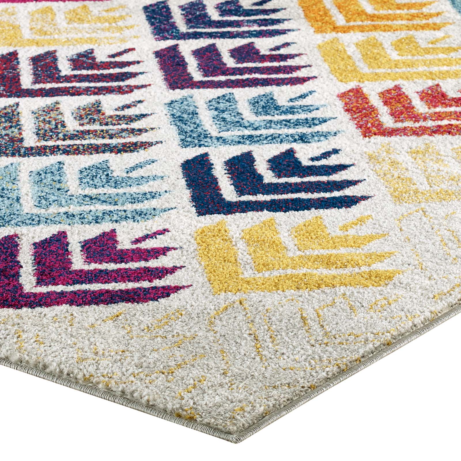 Modway Indoor Rugs - Entourage Florin Abstract Floral 5' x 8' Area Rug Multicolor