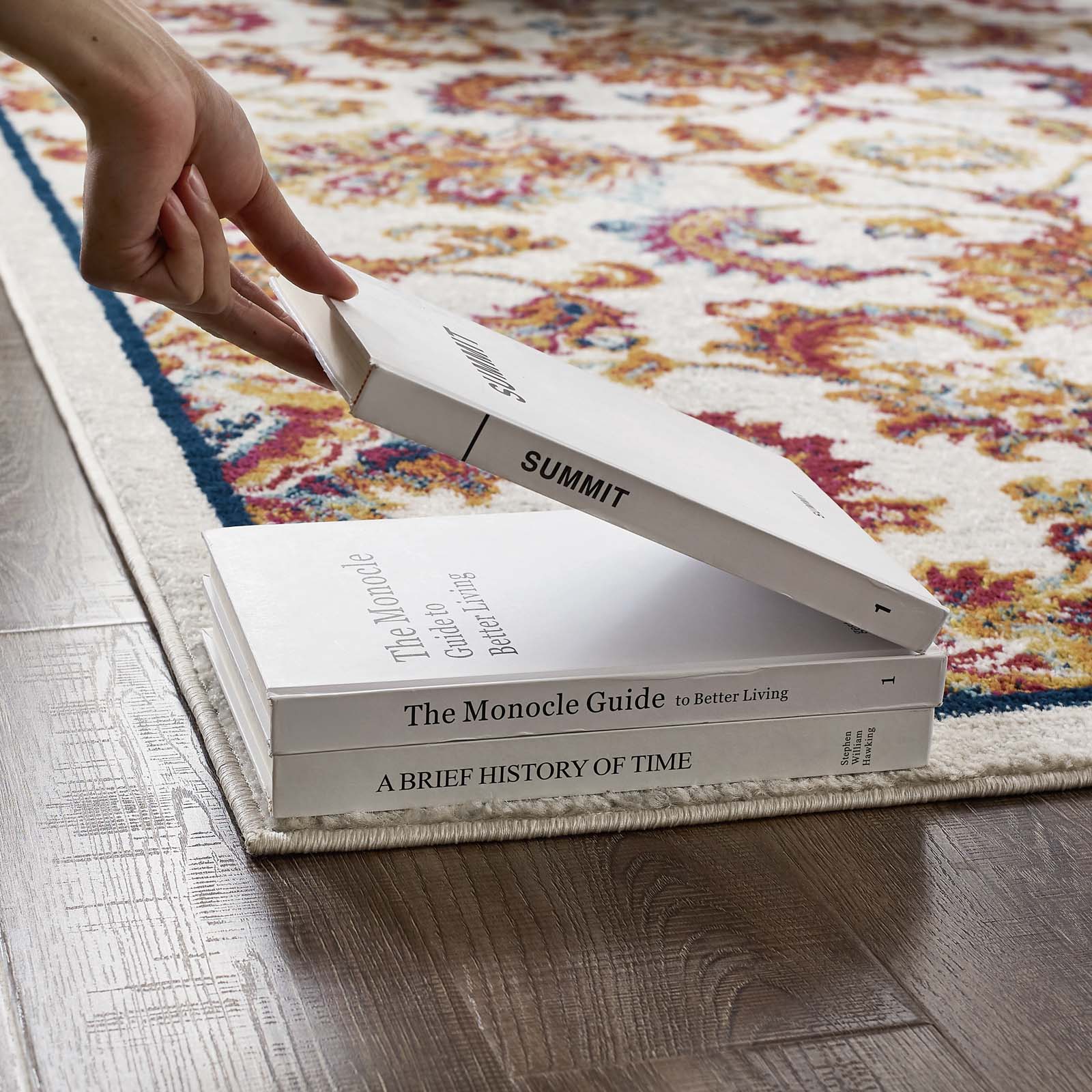 Modway Indoor Rugs - Entourage Azami Distressed Vintage Floral Lattice 8x10 Area Rug Multicolored