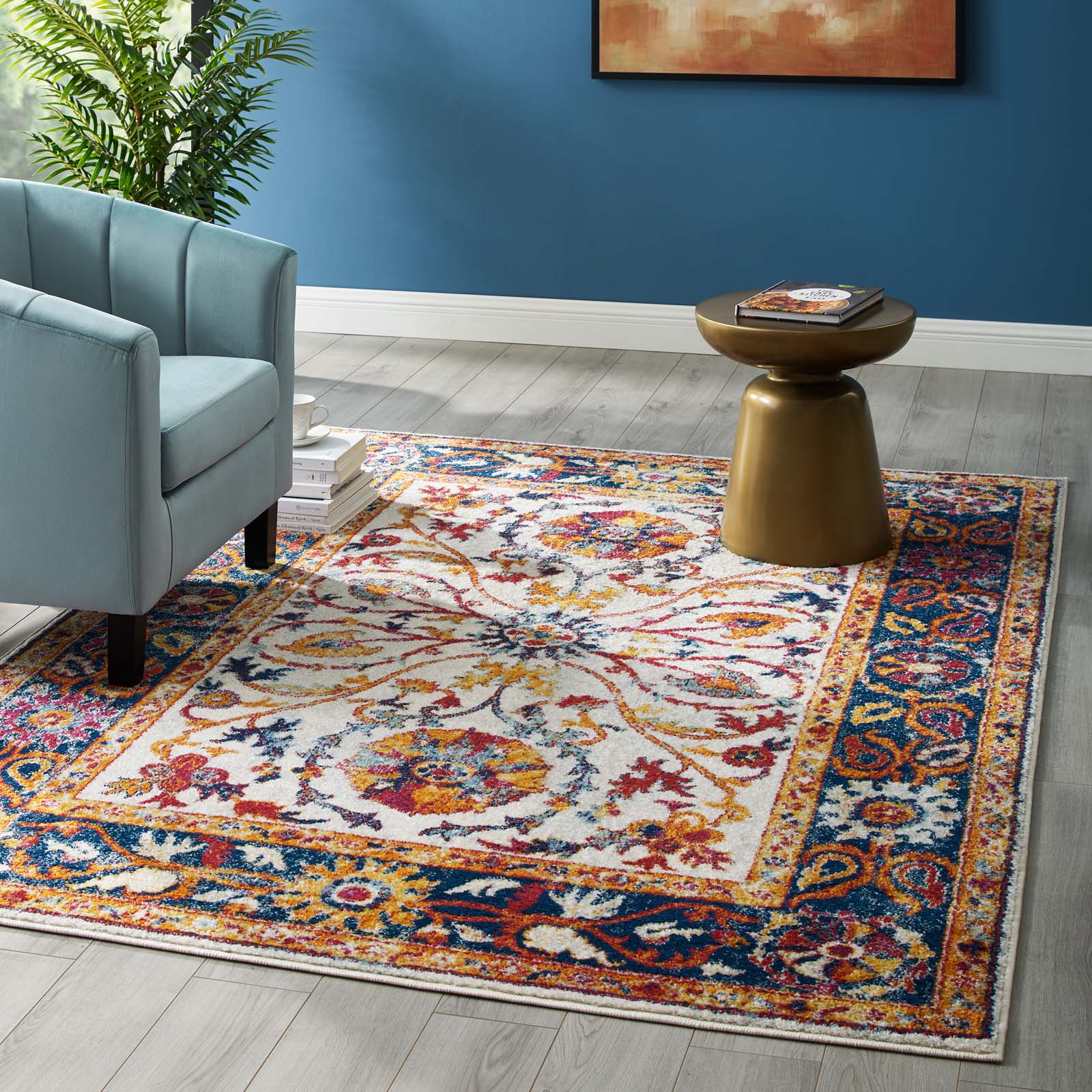 Modway Indoor Rugs - Entourage Samira 5' x 8' Area Rug Multicolored