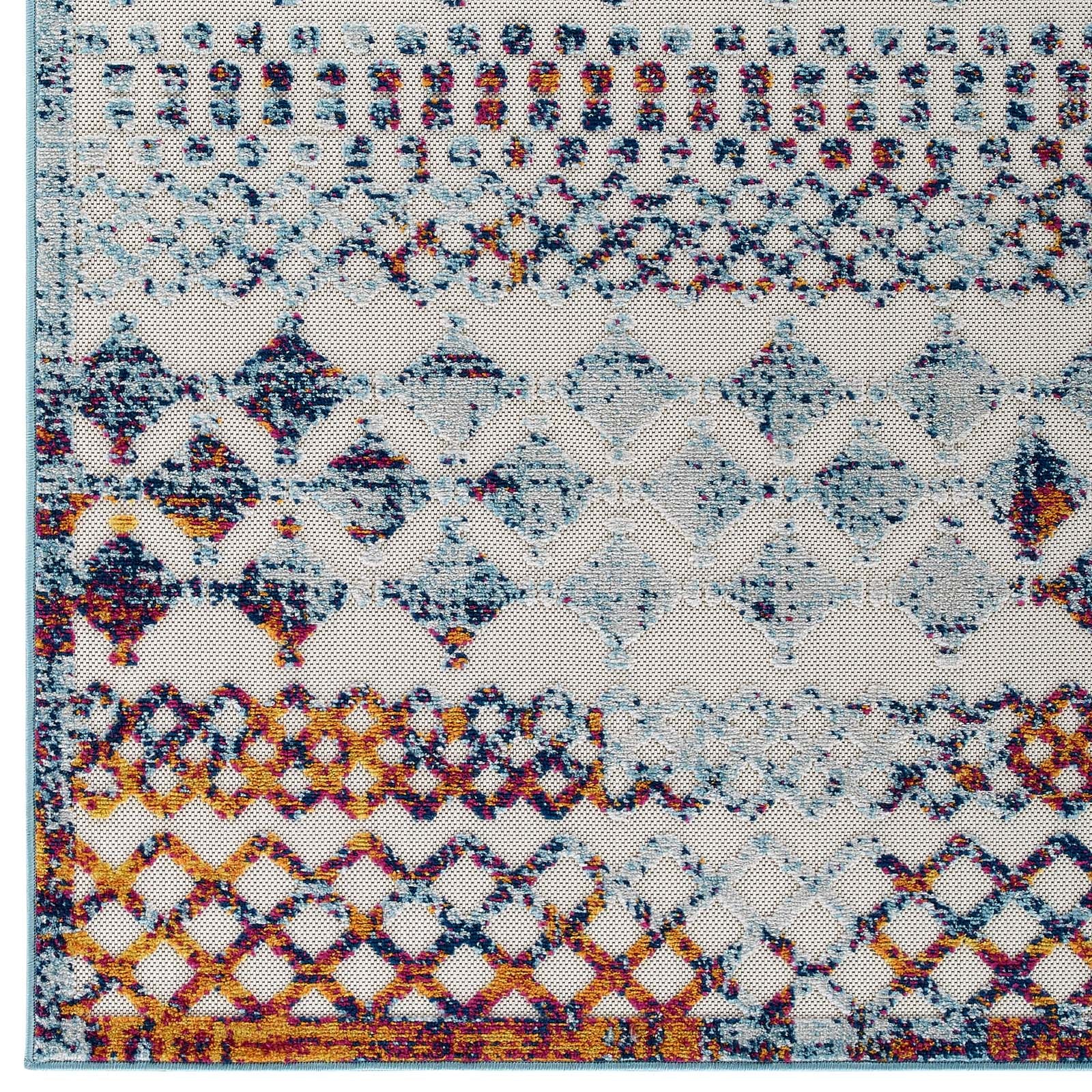 Modway Outdoor Rugs - Reflect Giada Abstract Trellis 8'x10' Outdoor Area Rug Multicolor