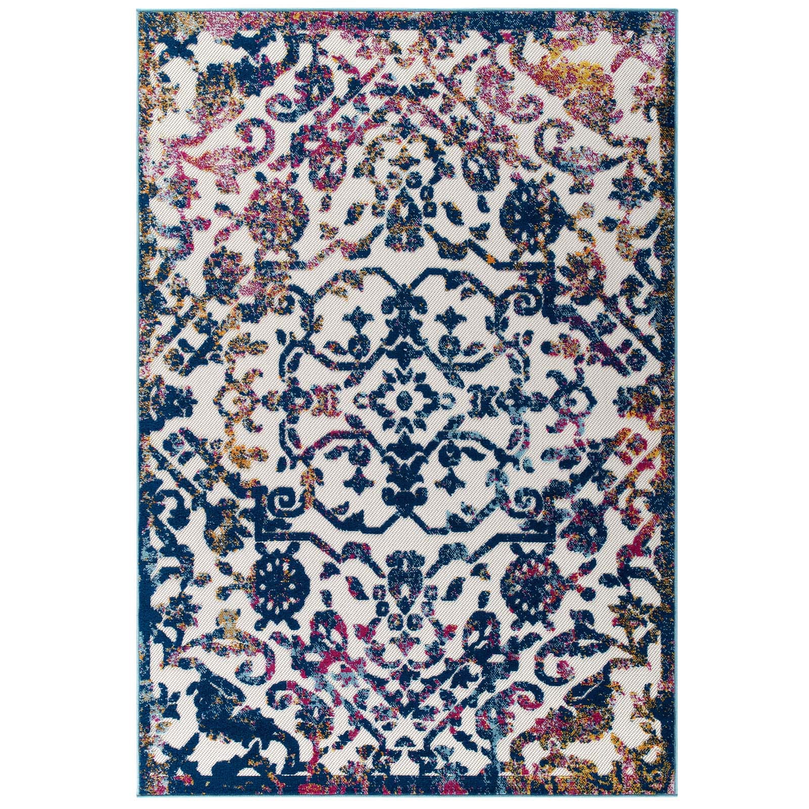 Modway Outdoor Rugs - Reflect Primrose 5x8 Outdoor Rug Multicolored