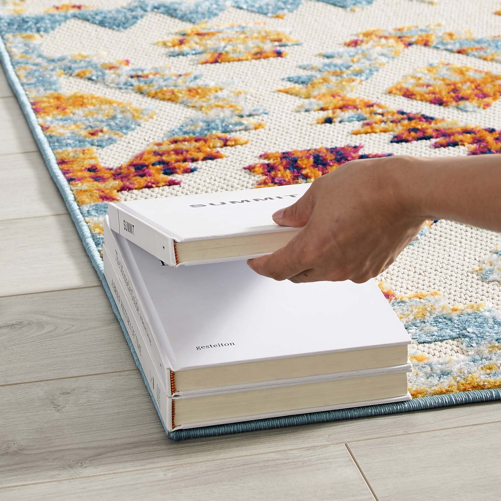 Modway Outdoor Rugs - Reflect Takara Abstract Diamond 8x10 Indoor and Outdoor Area Rug Multicolored