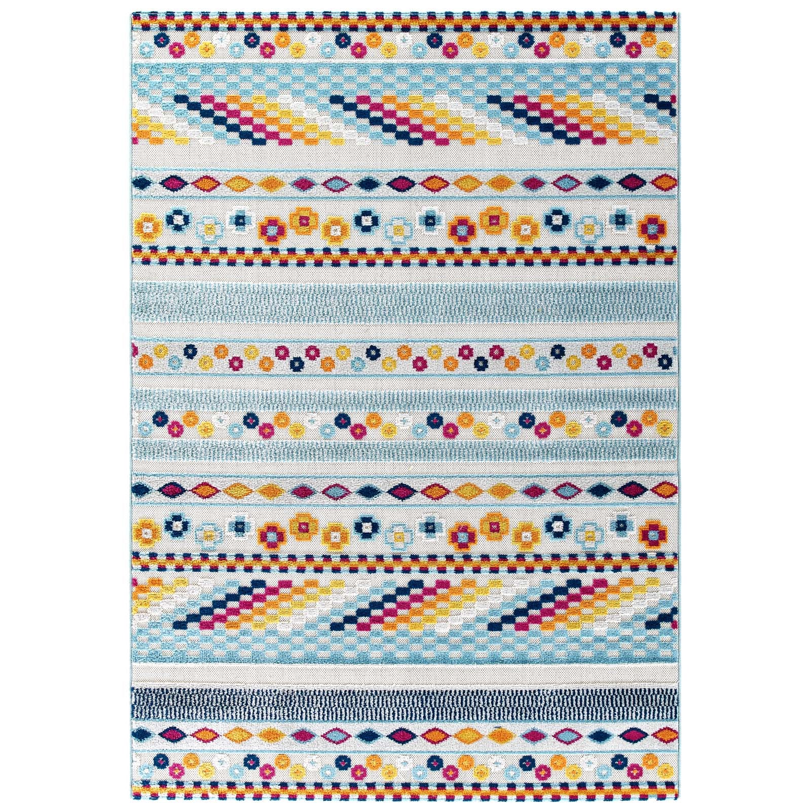 Modway Outdoor Rugs - Reflect Cadhla Vintage Abstract 8'x10' Outdoor Area Rug Multicolor