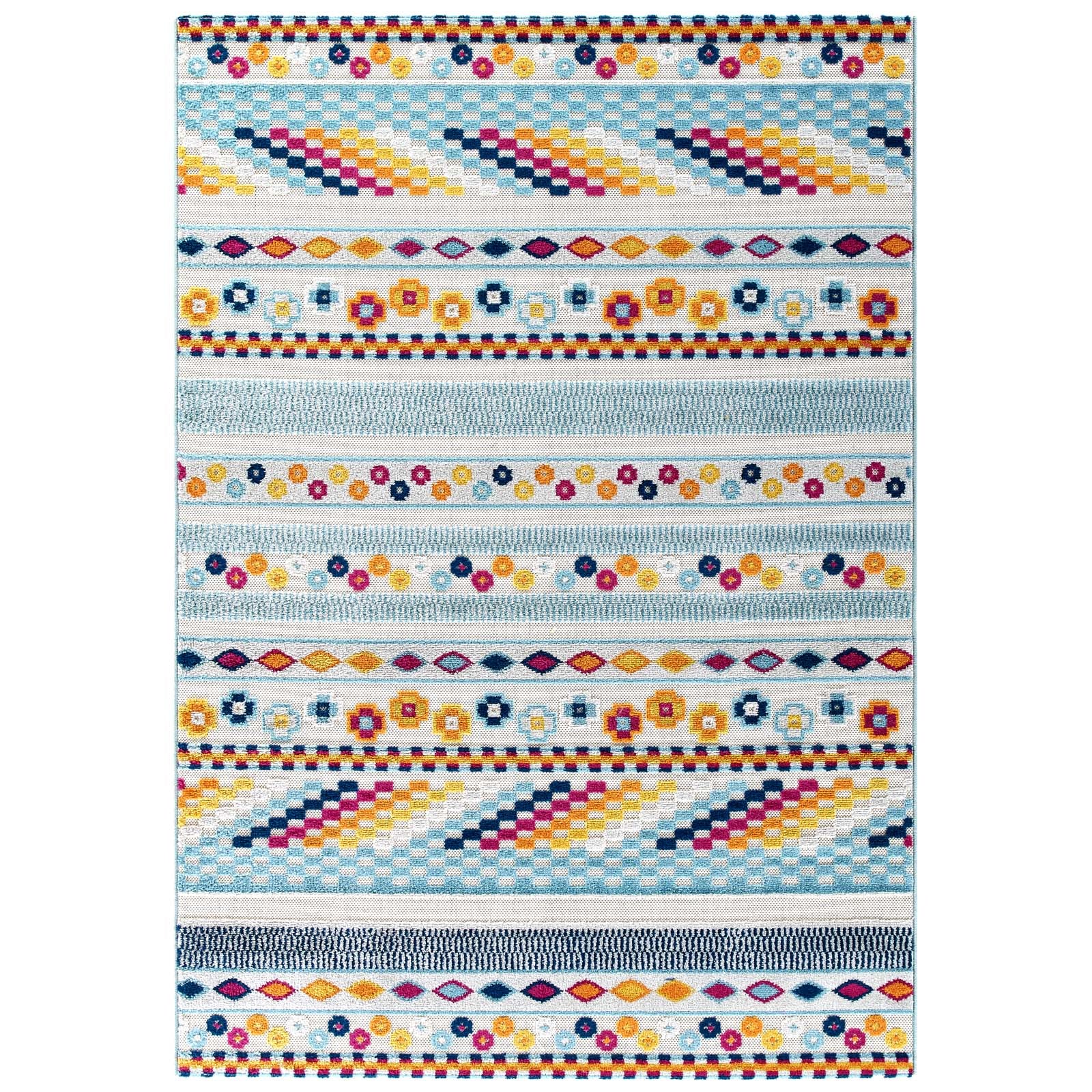Modway Outdoor Rugs - Reflect Cadhla Vintage Abstract 8'x10' Outdoor Area Rug Multicolor