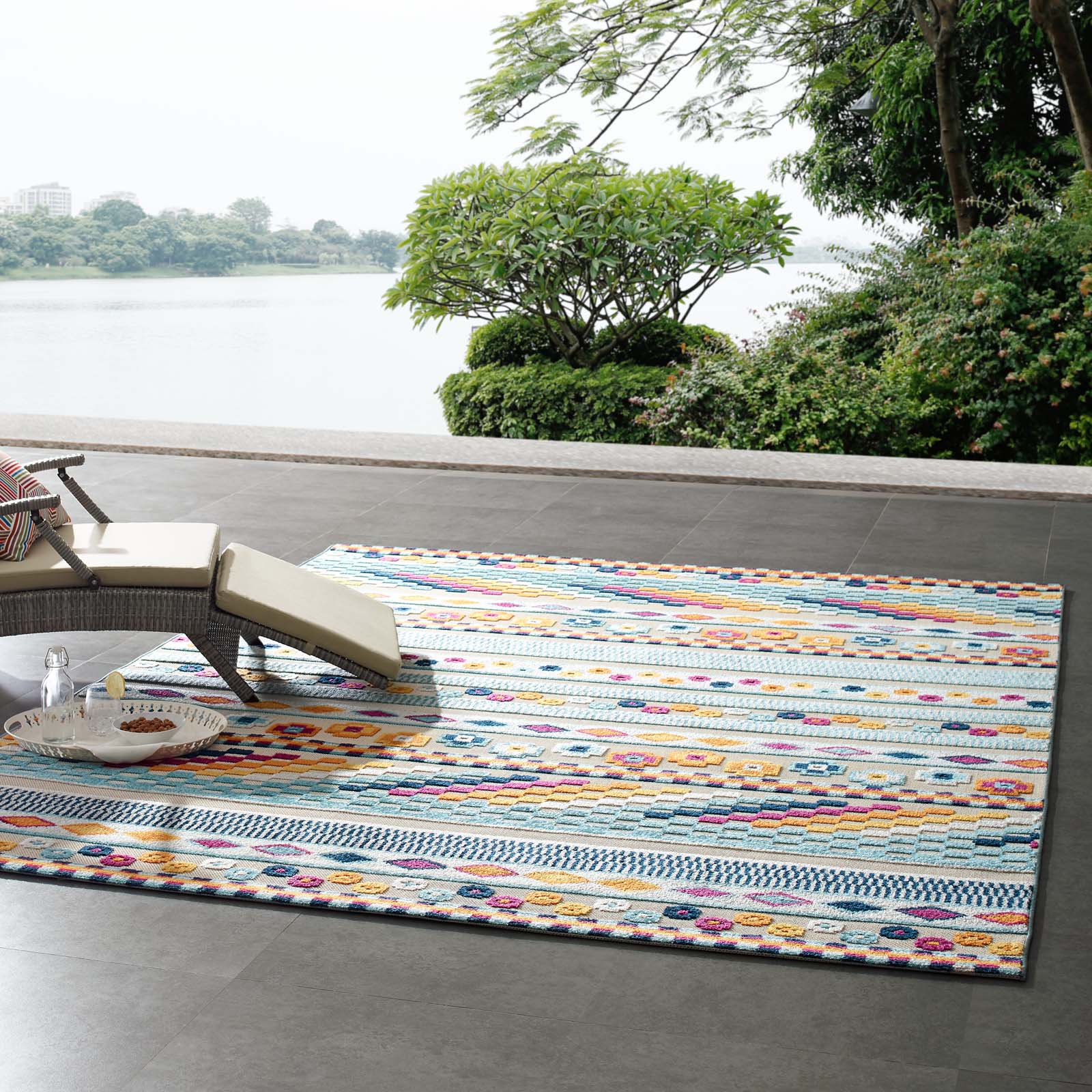 Outdoor shop rugs multicolor