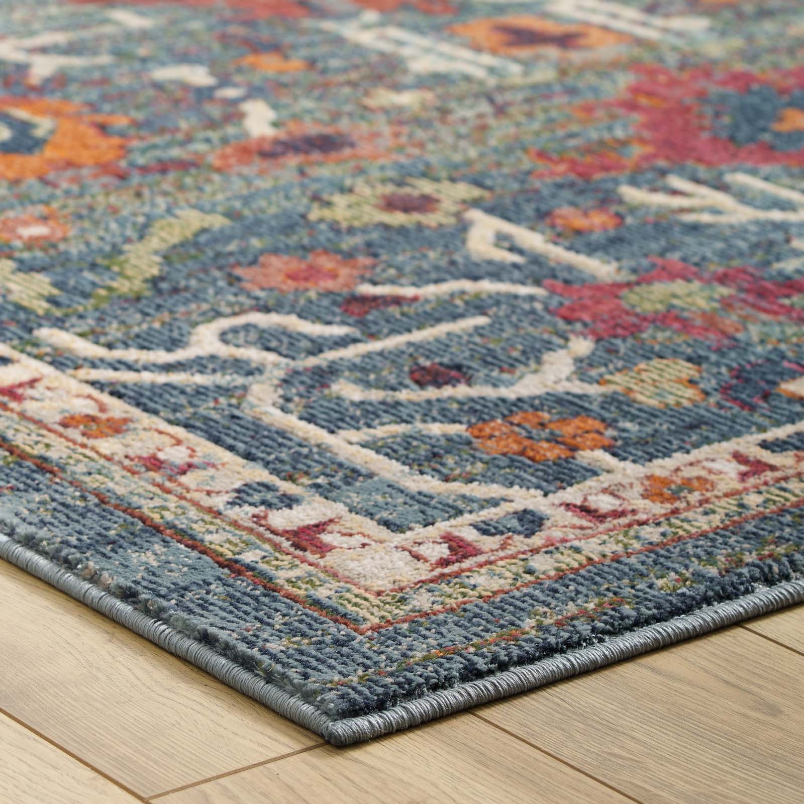 Modway Indoor Rugs - Tribute Every Distressed Vintage Floral 8x10 Area Rug Multicolored