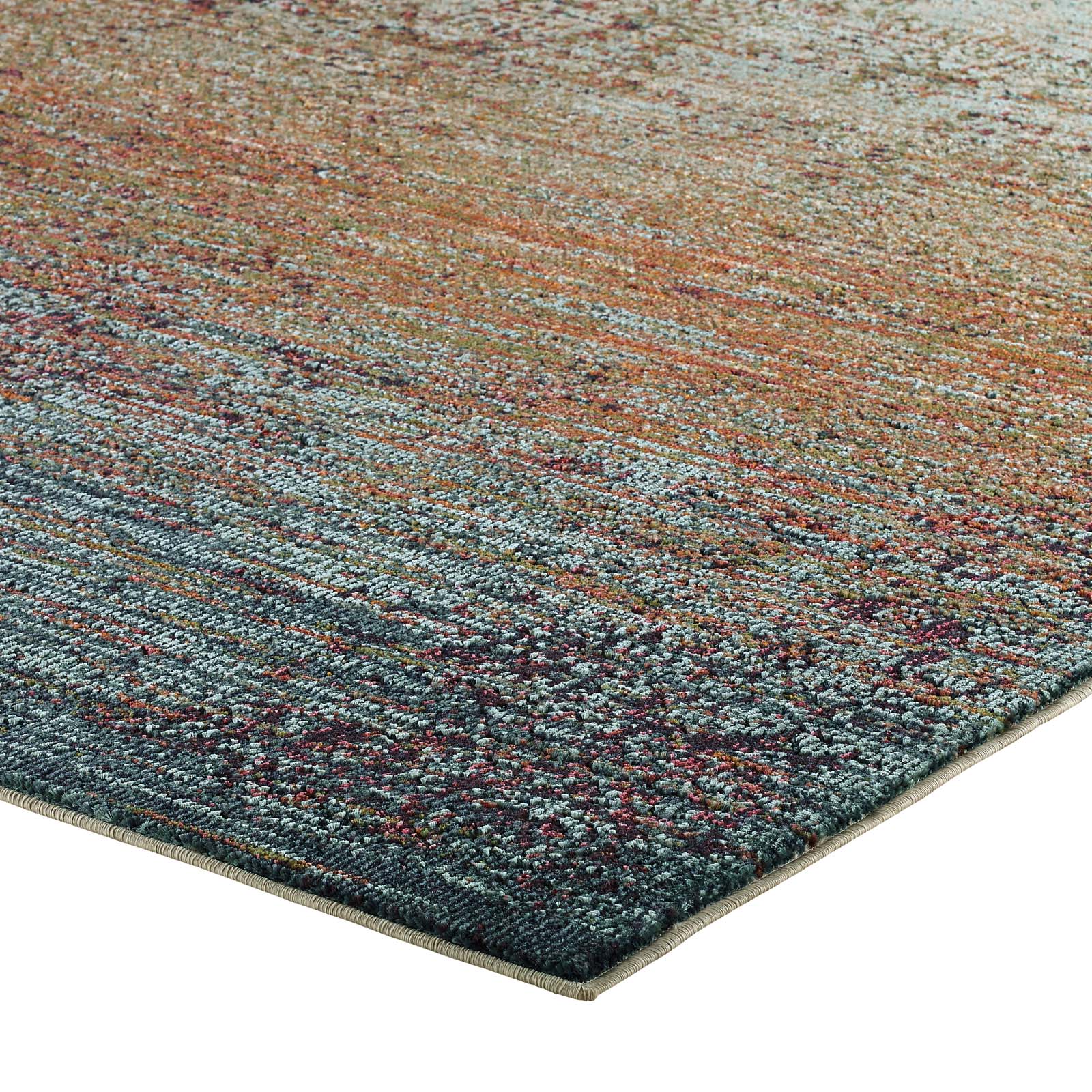 Modway Indoor Rugs - Tribute Jacinda Rustic Distressed Vintage Lattice 5x8 Area Rug Multicolored