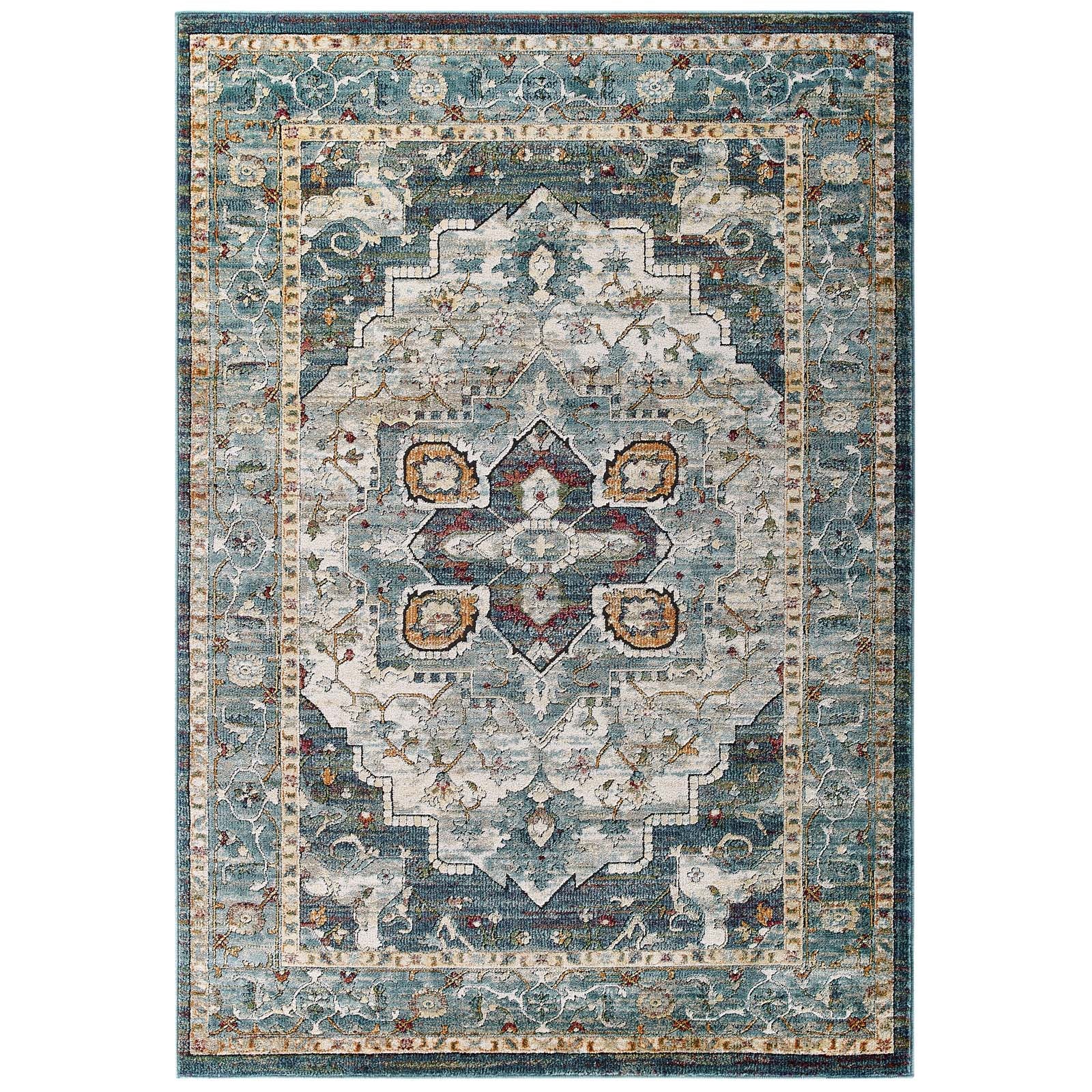 Modway Indoor Rugs - Tribute Diantha Vintage Floral 5' x 8' Area Rug Multicolor