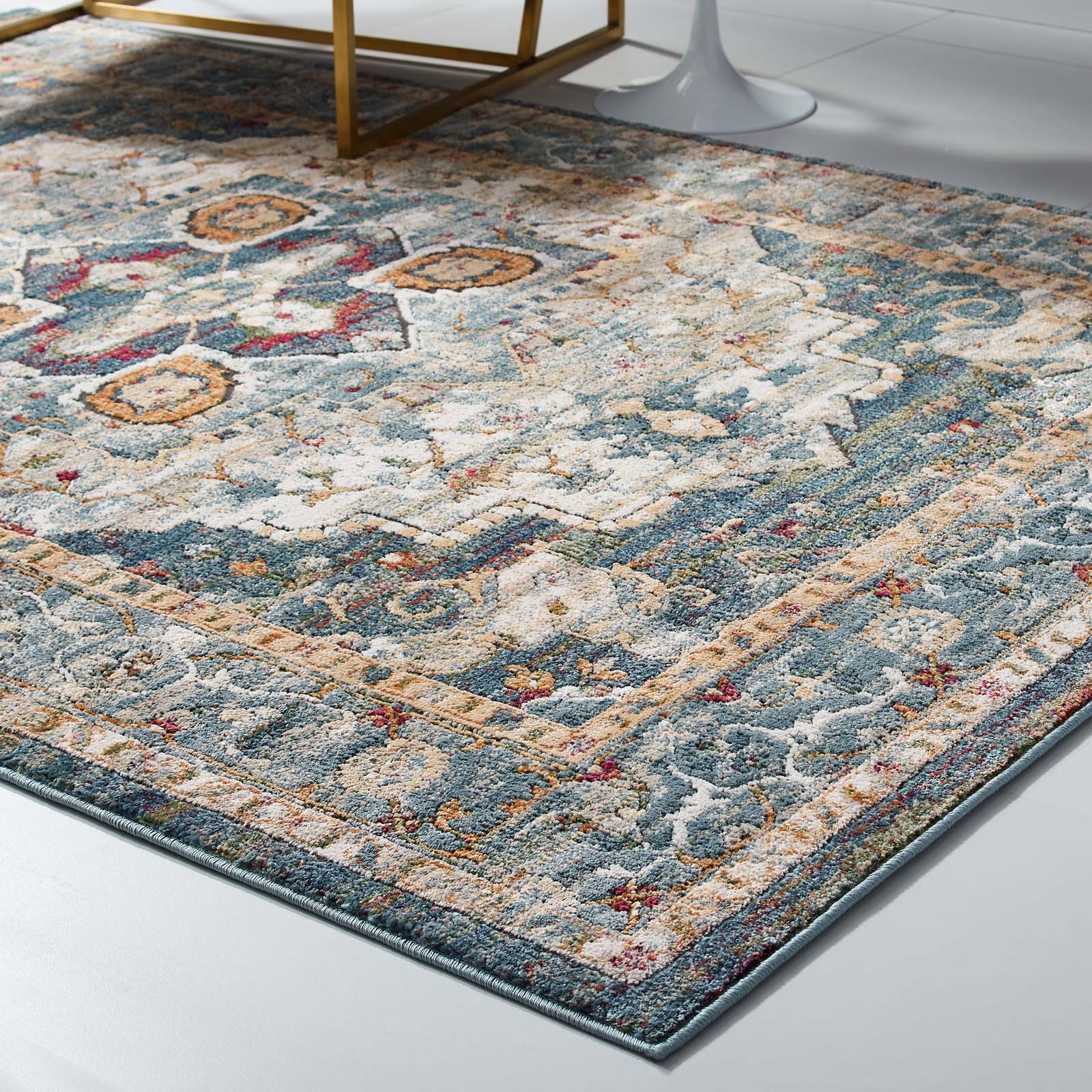Modway Indoor Rugs - Tribute Diantha Vintage Floral 5' x 8' Area Rug Multicolor